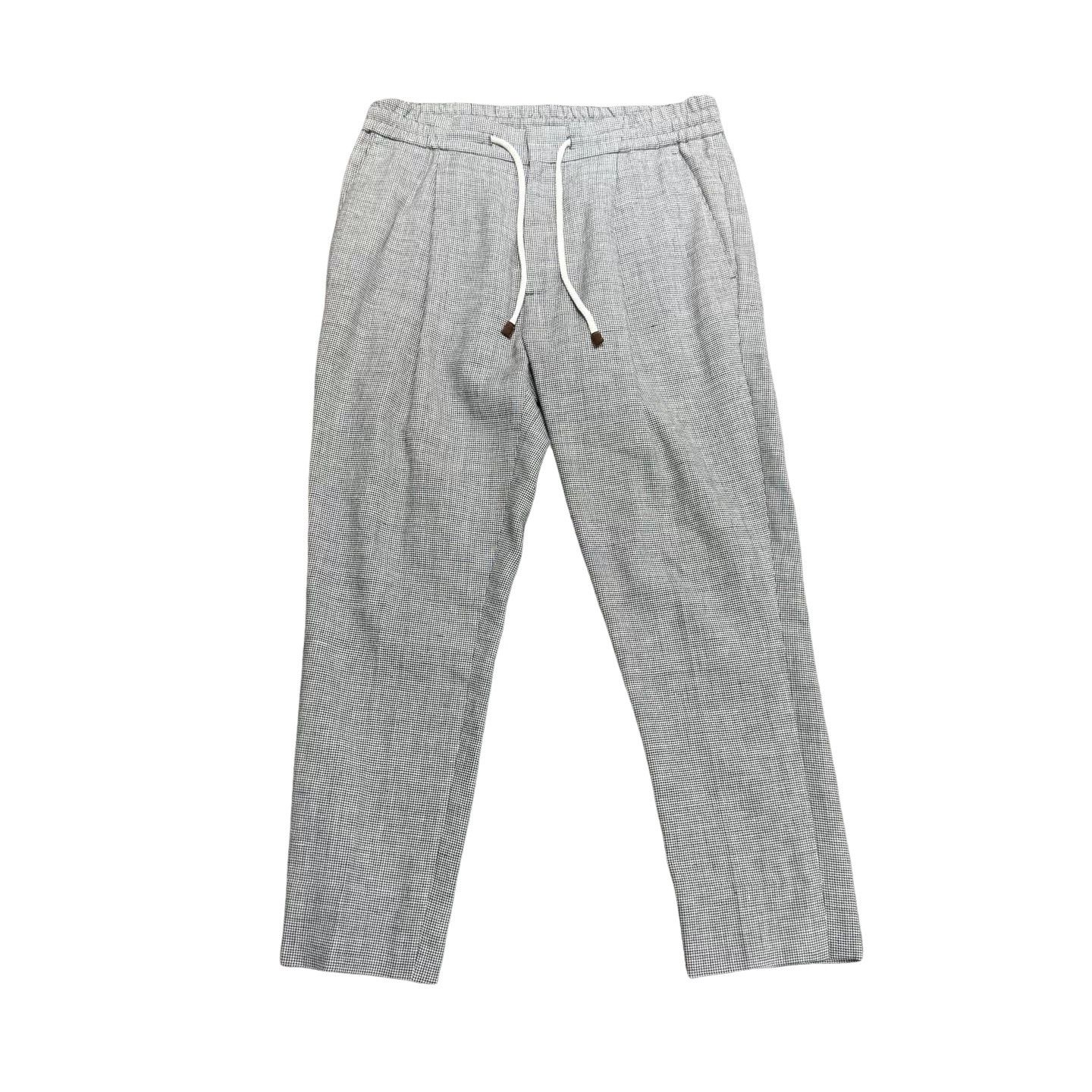 Brunello Cucinelli Brunello Cucinelli Linen Wool Houndstooth Pants Size 46 Size US 30 / EU 46 - 1 Thumbnail