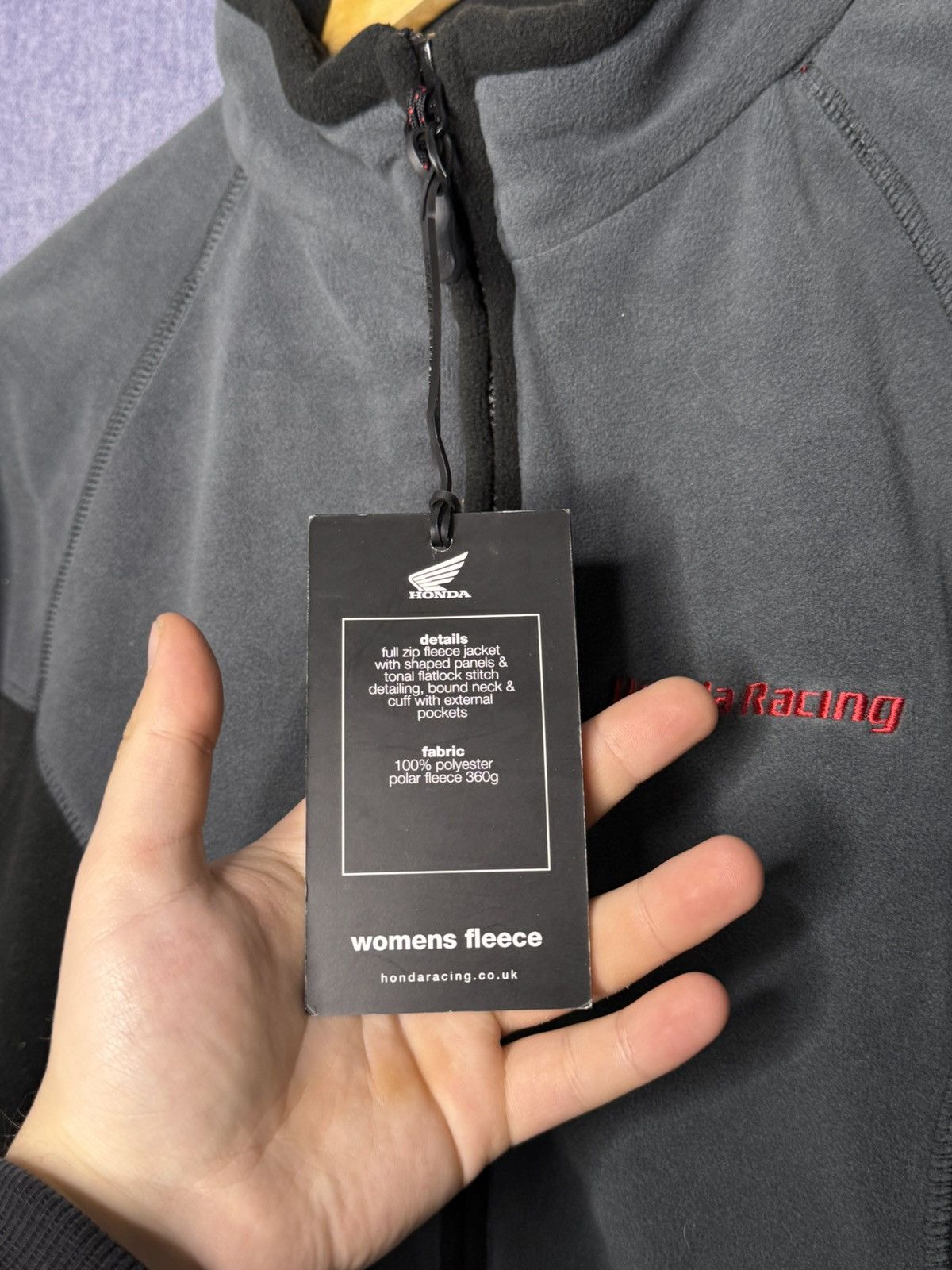 Honda NEW Vintage Honda F1 Racing Fleece Jacket Full Zip Woman 12 Size XL / US 12-14 / IT 48-50 - 8 Thumbnail