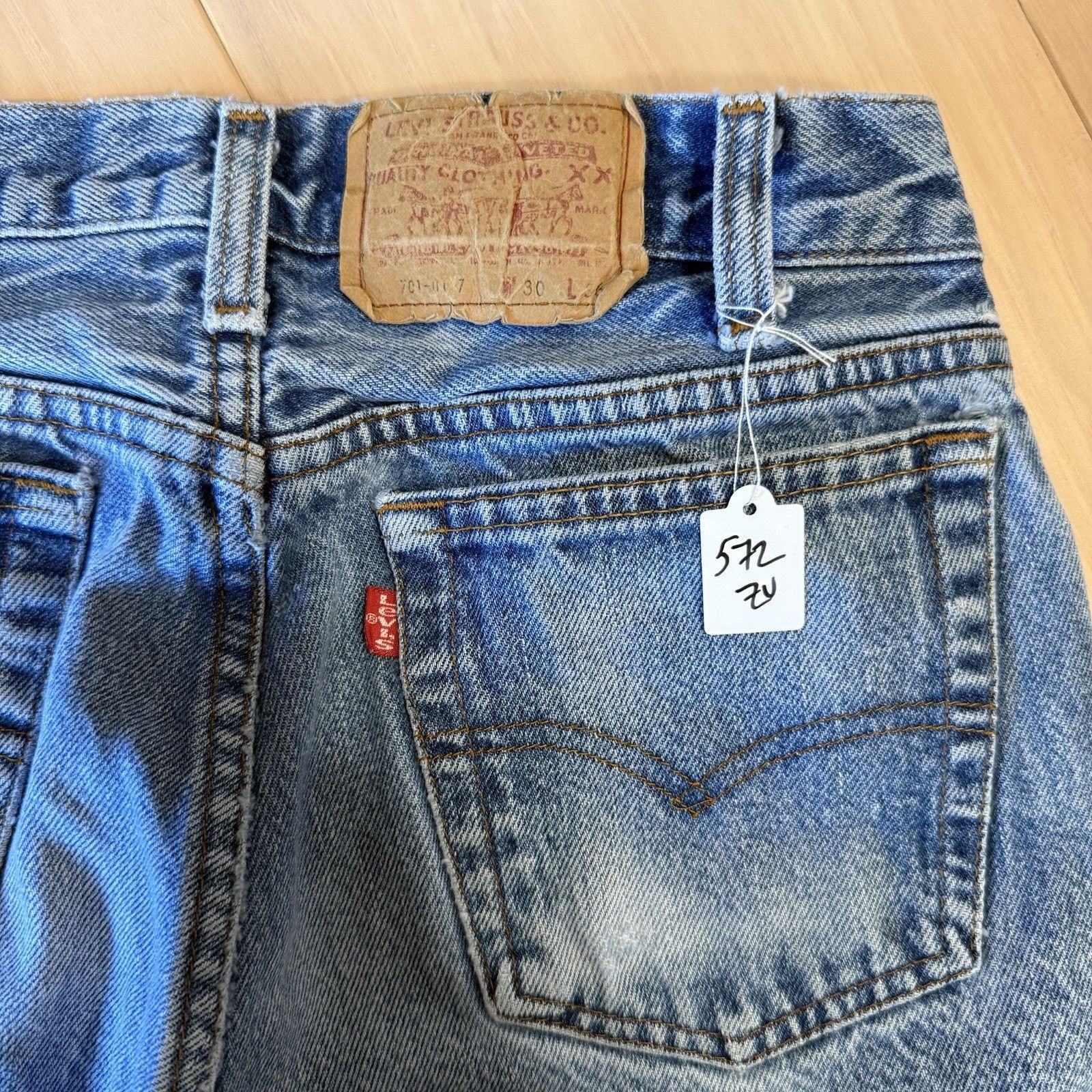 Levi's × Vintage Vintage Levis 701 Jeans 27 Blue 80s Denim Made in USA Size US 27 - 10 Thumbnail