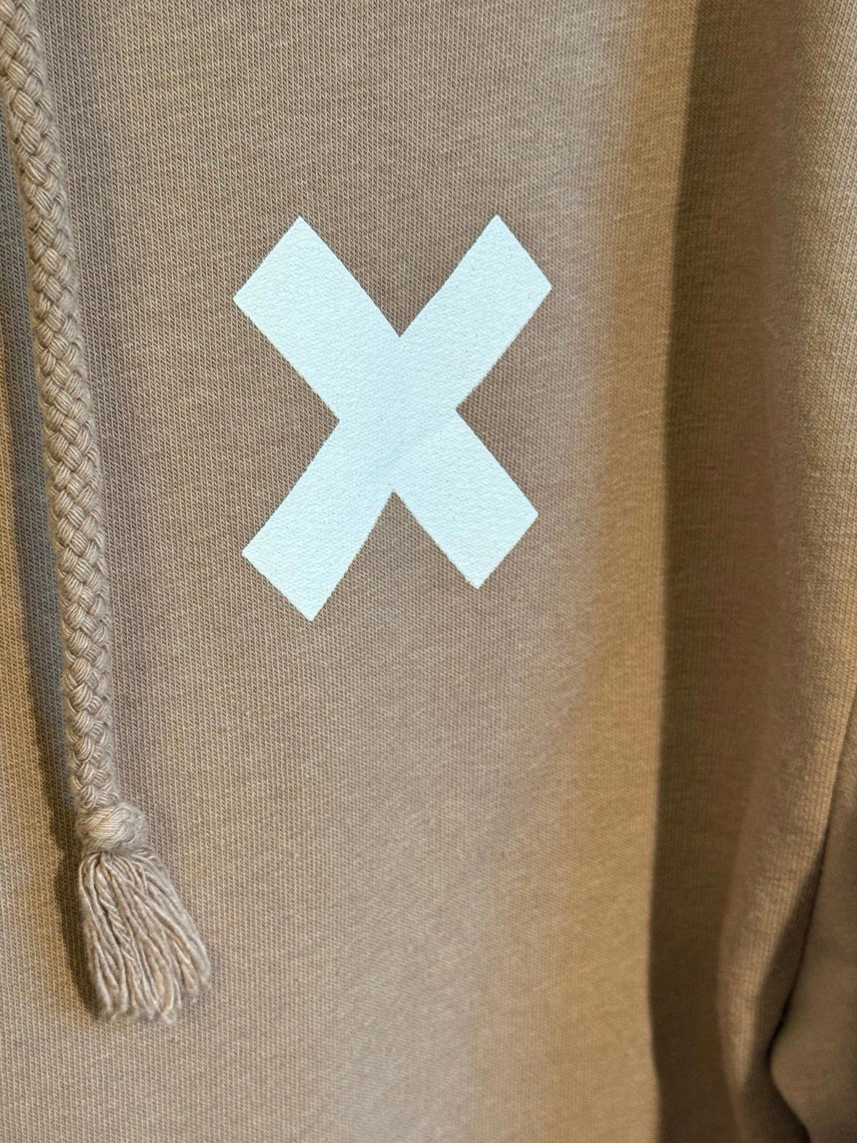 Designer COLLUSION unisex logo hoodie in brown/tan, size small Size US S / EU 44-46 / 1 - 5 Thumbnail