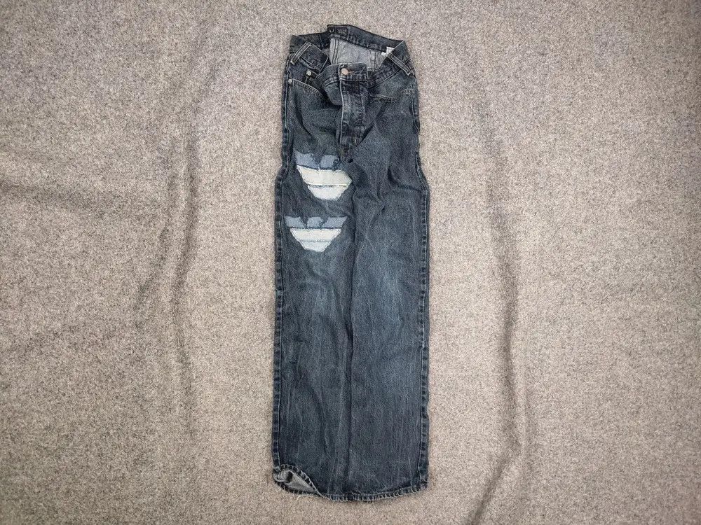 Armani Rare Vintage Armani Jeans big Logo Faded Denim Y2K Style Size US 34 / EU 50 - 2 Thumbnail