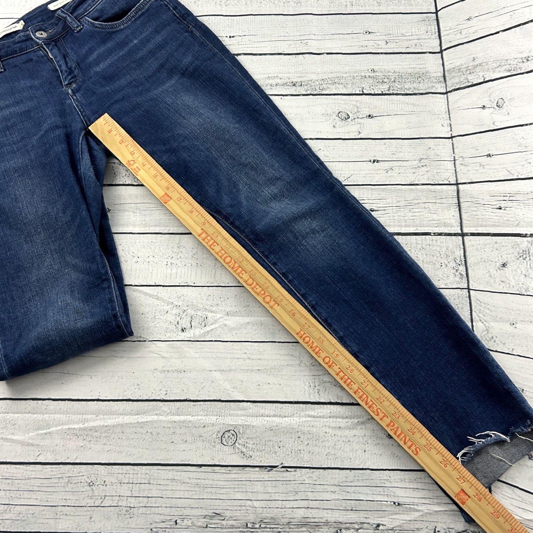 Vintage Pilcro Jeans Skinny Denim Blue 27 Women's Mid-Rise Regular Size 27 Blue Jeans Pilcro Womens Skinny Denim 27 Size 27" / US 4 / IT 40 - 7 Thumbnail