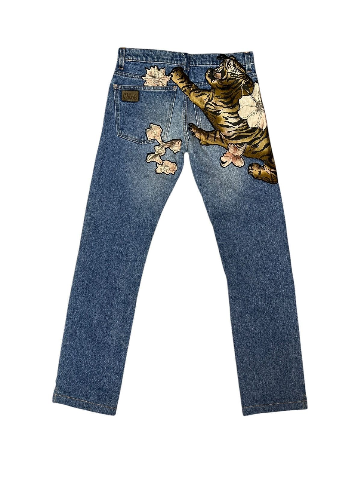 Chloe F/W 03 Tiger Denim Size 25" / US 0 / IT 36 - 3 Thumbnail