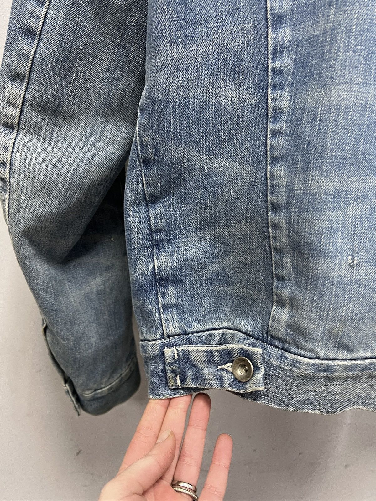 Diesel Diesel leather collar denim distressed trucker jacket y2k Size US M / EU 48-50 / 2 - 10 Thumbnail