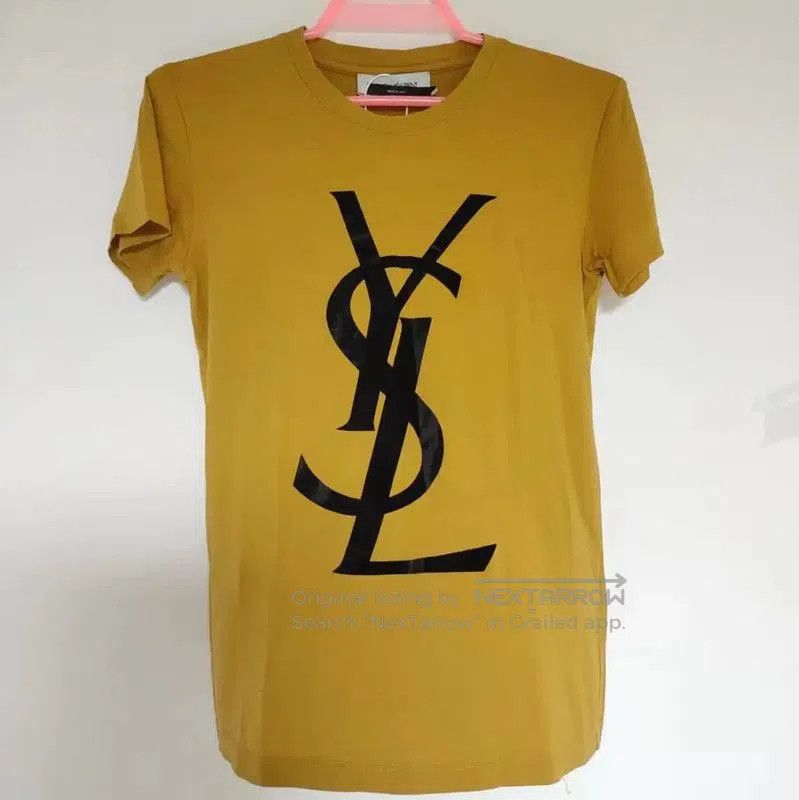 Yves Saint Laurent YSL Yellow Women's T-Shirt in Size S . Size S / US 4 / IT 40 - 1 Thumbnail