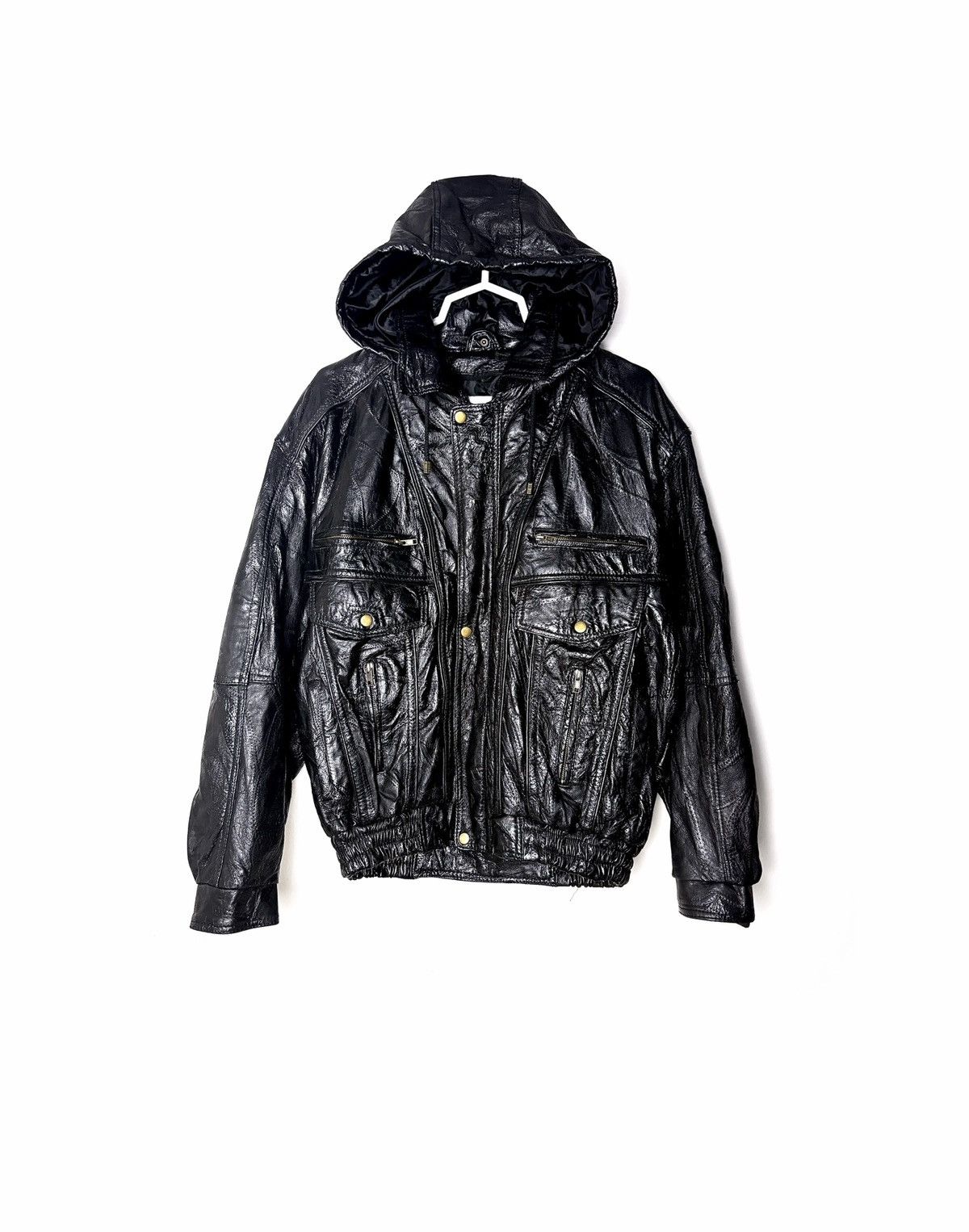 Genuine Leather Navarre Leather Company Hooded Patchwork Leather Jacket Size US XL / EU 56 / 4 - 1 Thumbnail
