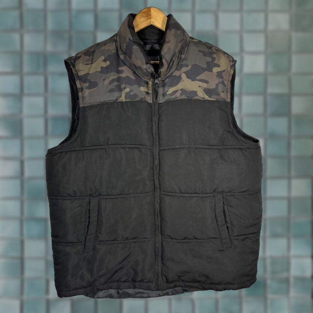Vintage Smith’s Workwear Vest Camouflage Puffer Insulated Pockets Black XL Mens Army Outdoor Size US XL / EU 56 / 4 - 1 Thumbnail