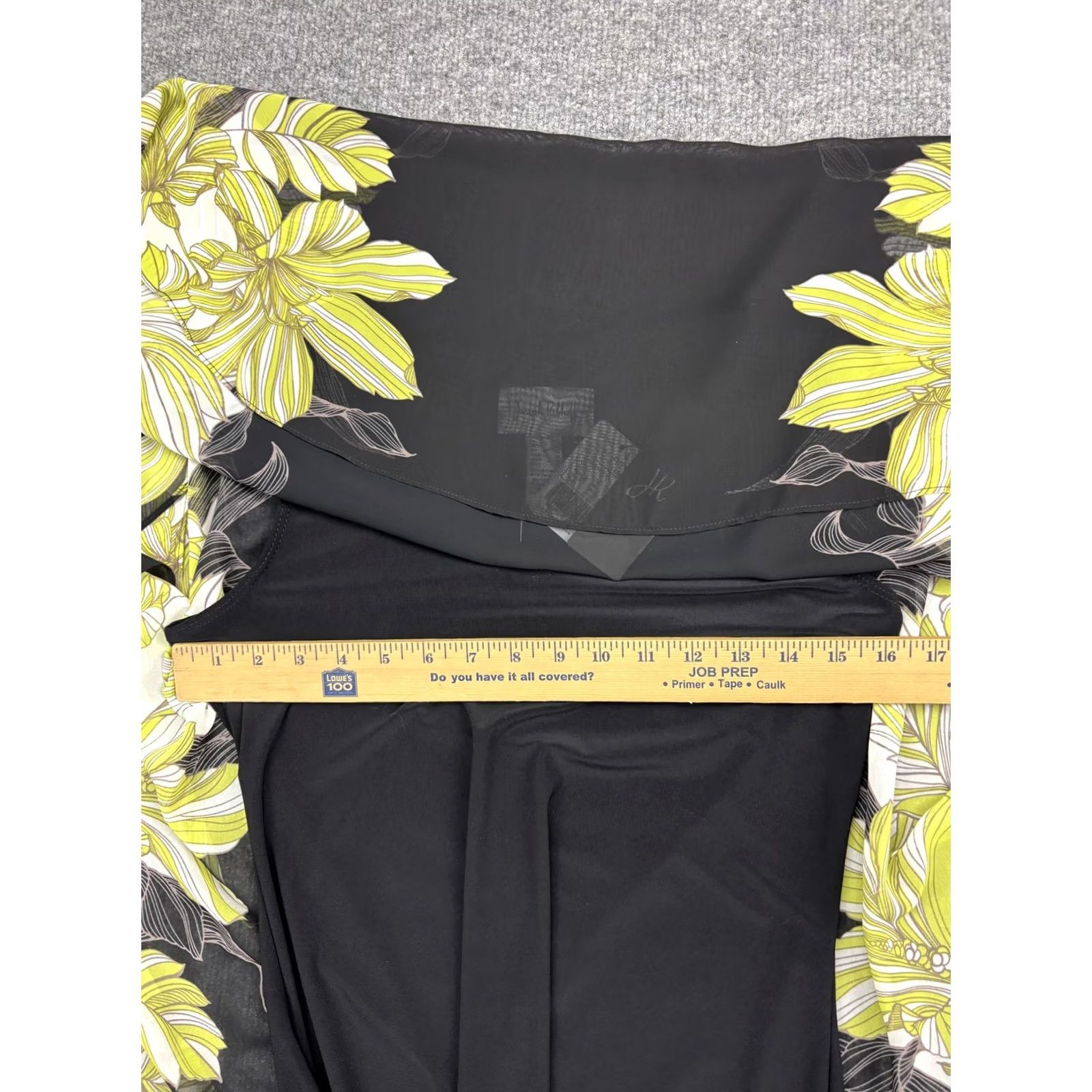 Joseph Ribkoff Joseph Ribkoff Blouse Womens 12 Black Floral Kimono Sleeve Sheer Overlay Poncho Dressy Shirt Size XL / US 12-14 / IT 48-50 - 4 Thumbnail