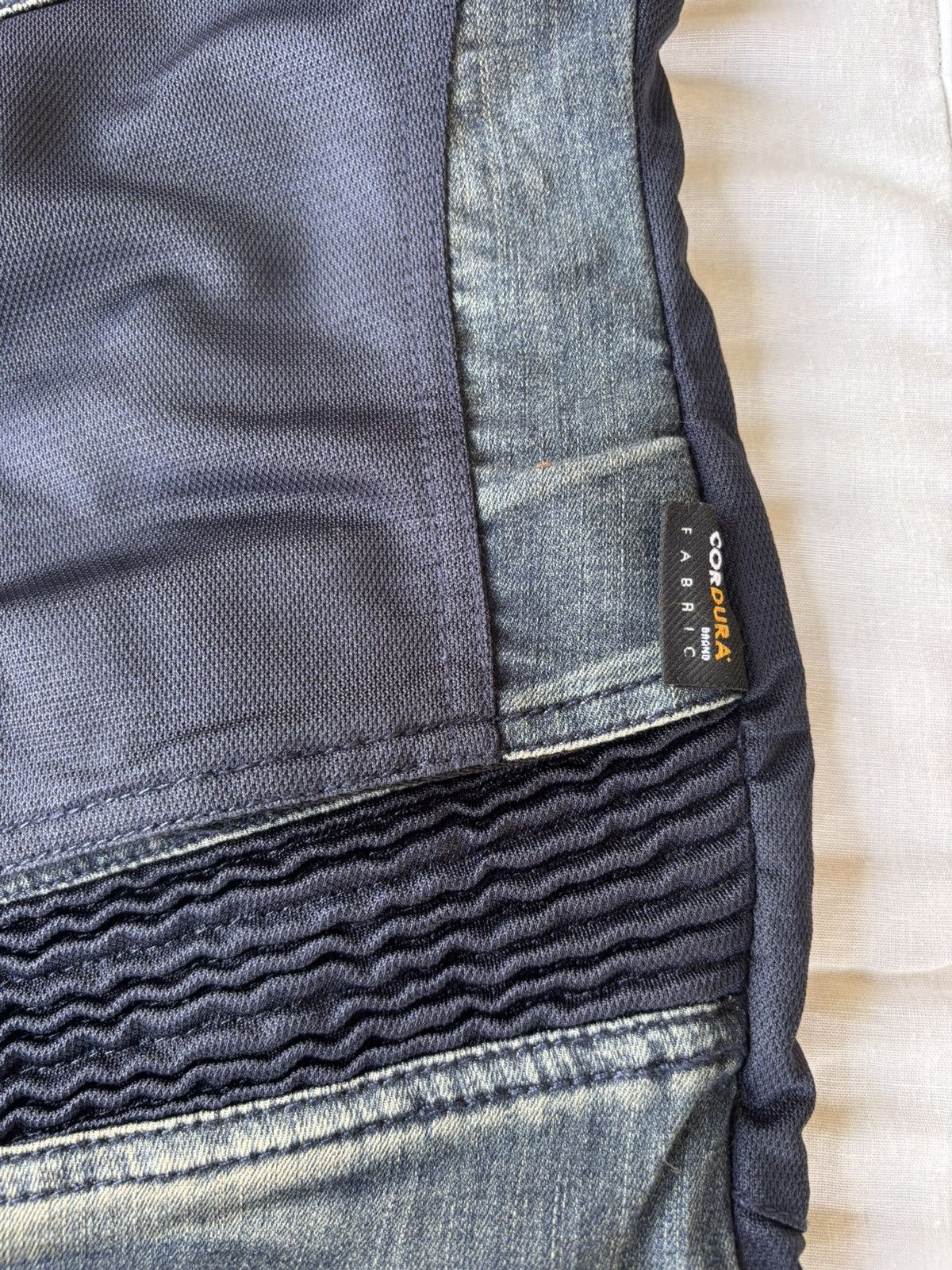 Issey Miyake 💥Vintage Moto Biker Jeans Reinforced Knee Panels Size US 32 / EU 48 - 12 Thumbnail