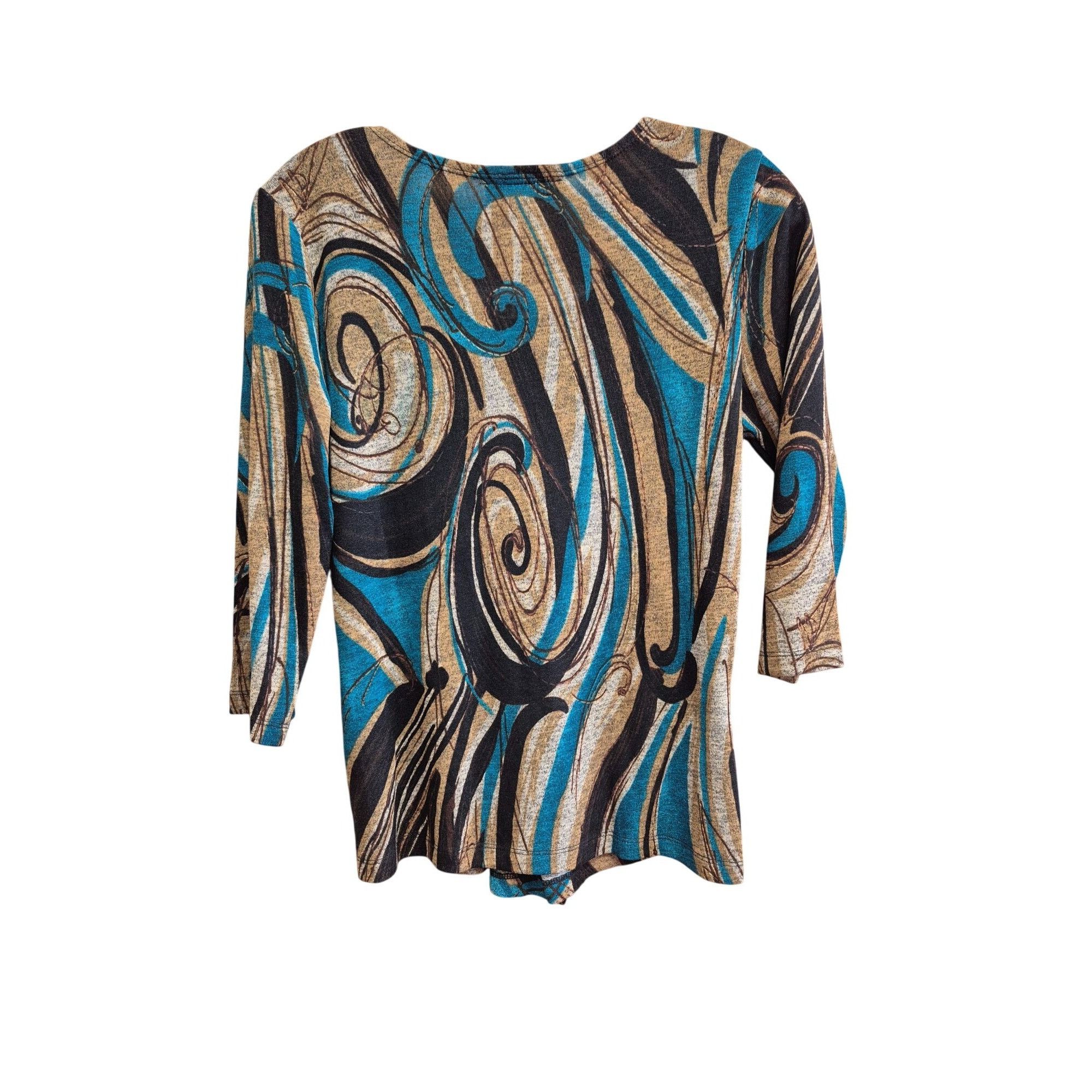 Other Only 9 Womens S Abstract Pattern Top With Ornate Buckle Deta Size S / US 4 / IT 40 - 5 Thumbnail