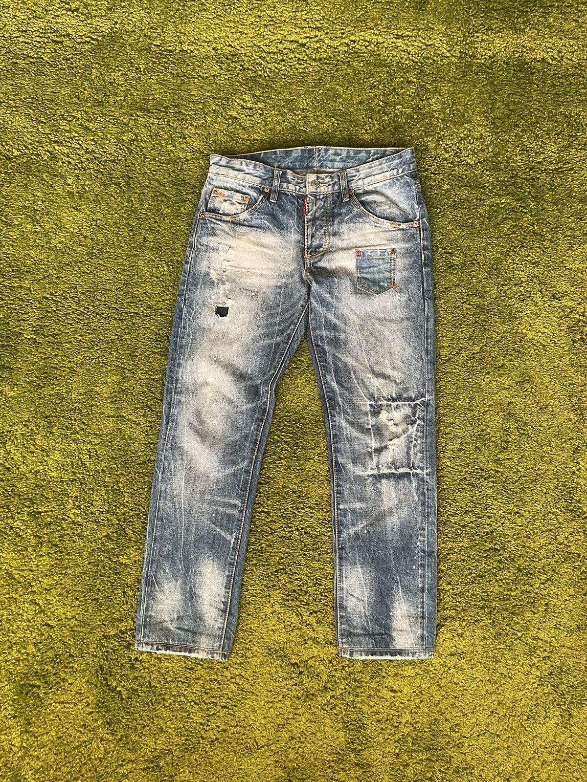 Designer × Dsquared2 Dsquared2 avant garde factry faded denim jeans Size US 32 / EU 48 - 1 Thumbnail