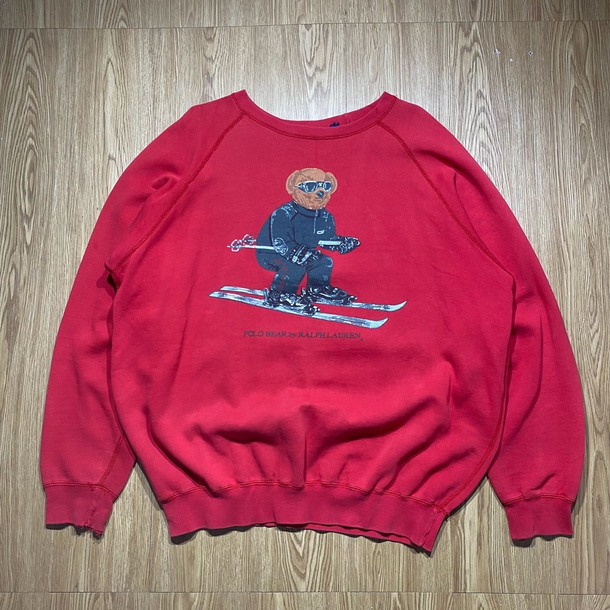 Polo Ralph Lauren × RRL Ralph Lauren × Vintage Crewneck Polo Bear Ski 90’s OG Vintage Size US XL / EU 56 / 4 - 3 Thumbnail