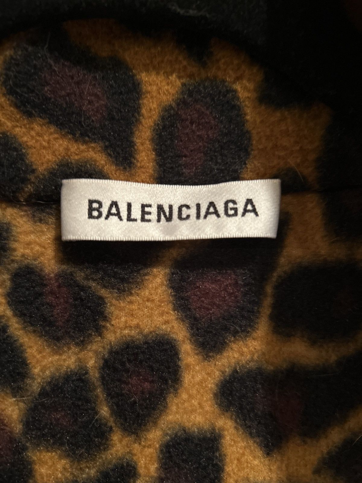 Balenciaga Men’s Leopard Printed Fleece Jacket Size US XL / EU 56 / 4 - 5 Thumbnail
