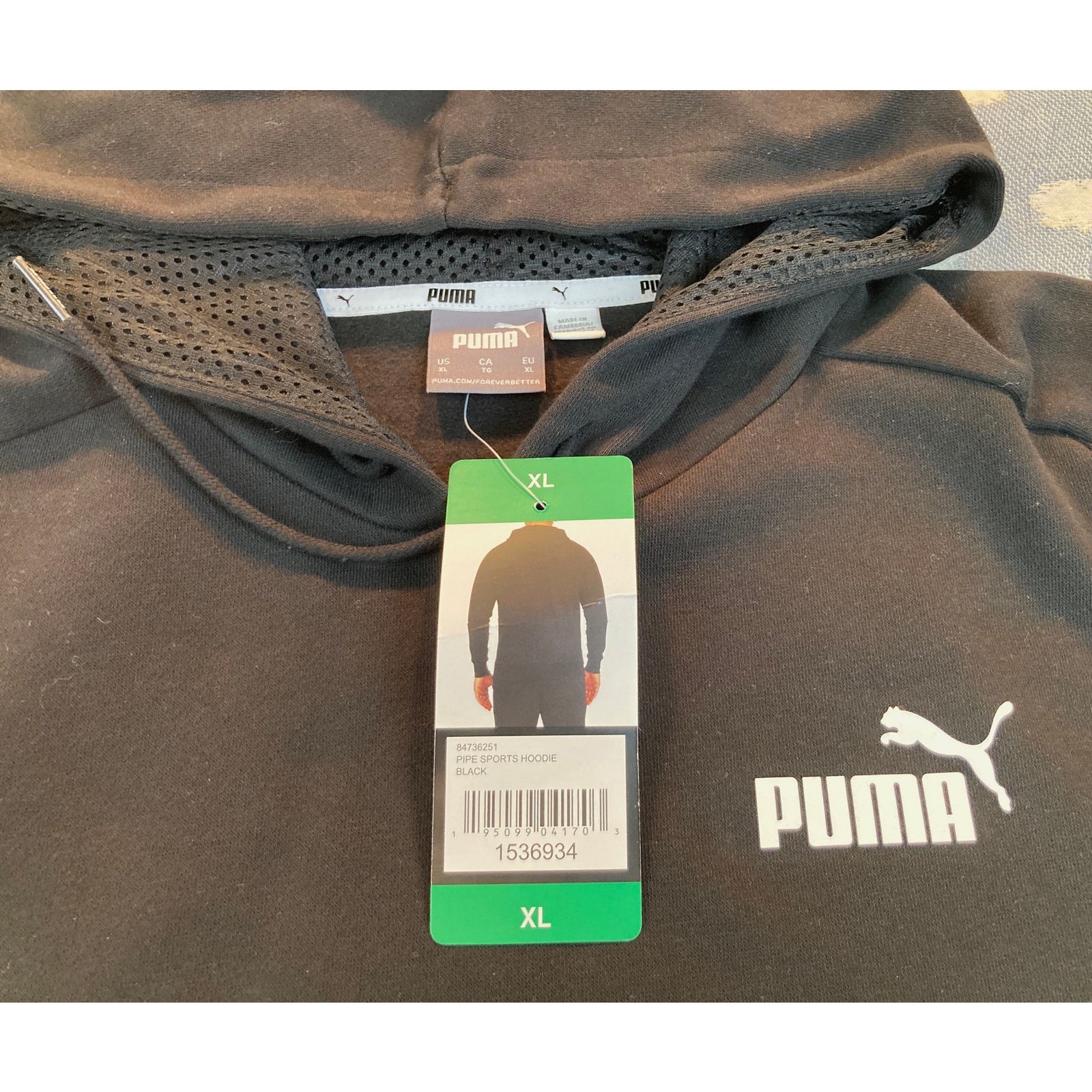 Puma Puma Hoodie Black w/White Logo Size XLarge NWT Size US XL / EU 56 / 4 - 4 Thumbnail