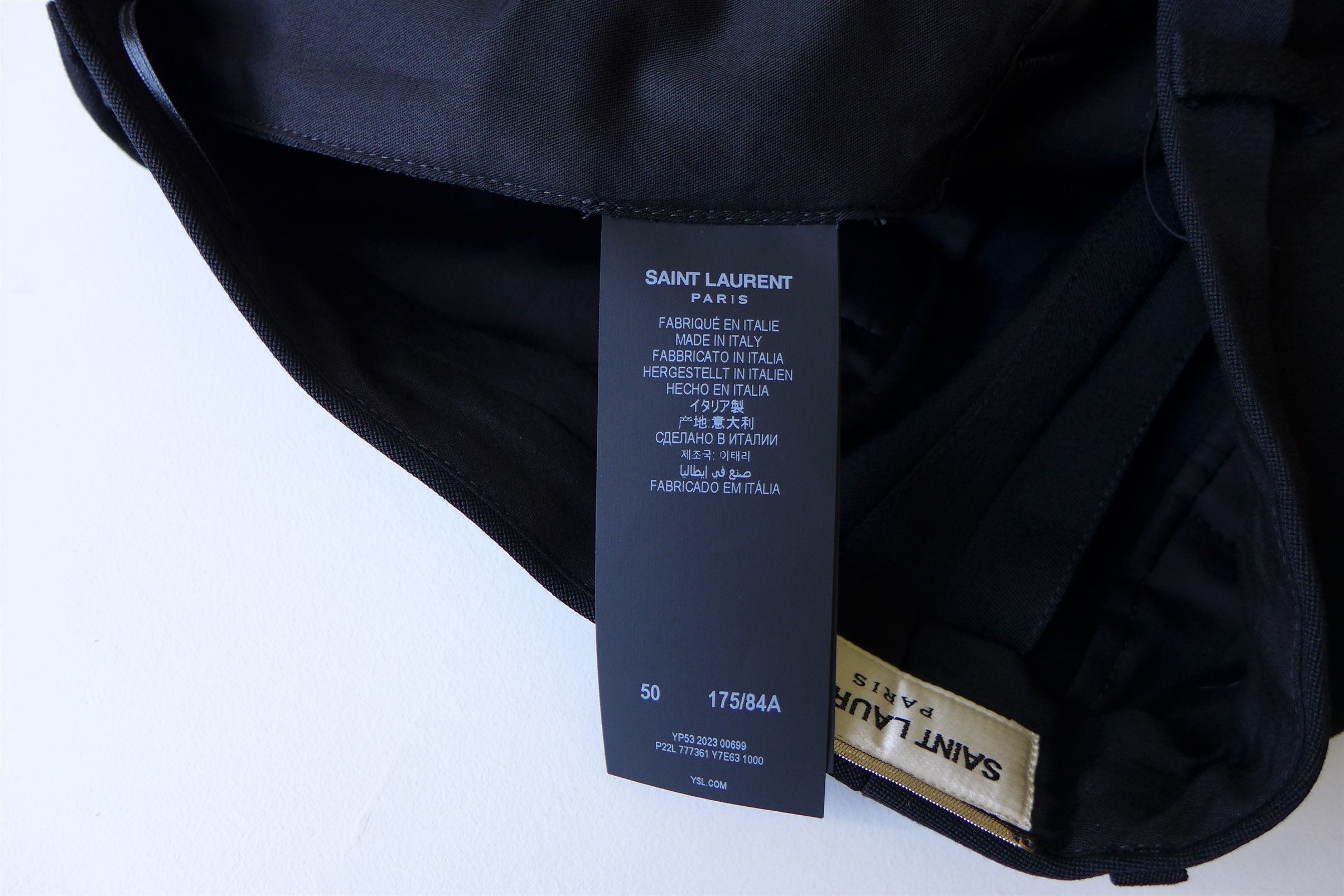 Saint Laurent Paris Saint Laurent Tuxedo Trousers - Black Wool Size US 34 / EU 50 - 18 Thumbnail
