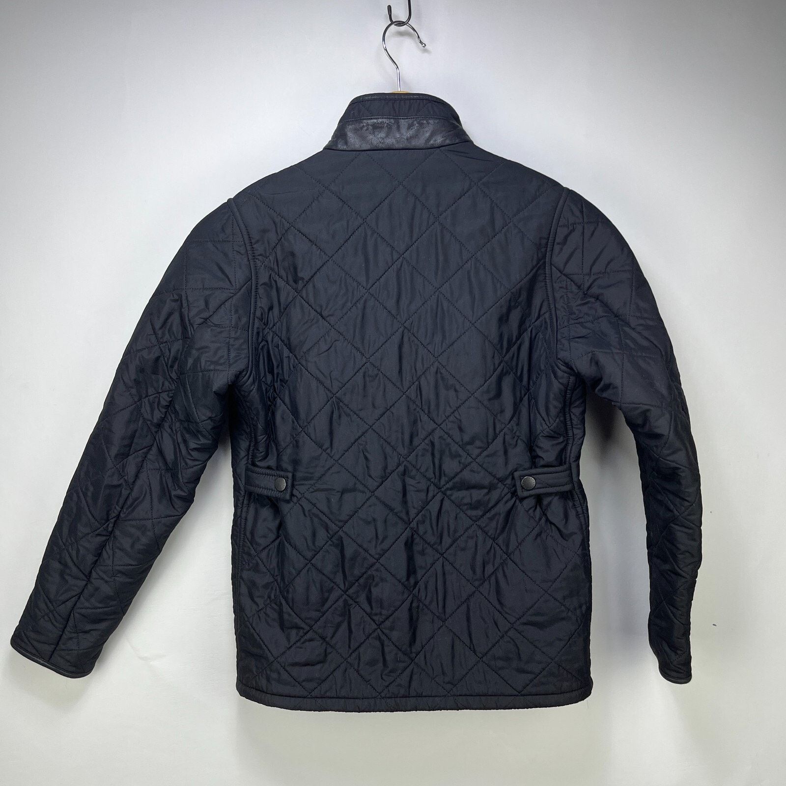 Barbour × Vintage Vintage Barbour Powell Quilted Jacket Boys Large 10/11 Black Size US L / EU 52-54 / 3 - 14 Thumbnail