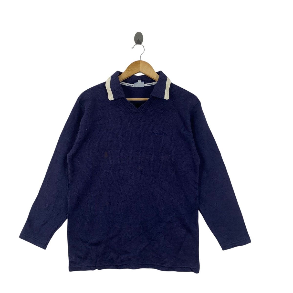 Reebok Vintage REEBOK SPORTSWEAR Natural Pure Indigo Rugby Tee Size US L / EU 52-54 / 3 - 4 Thumbnail