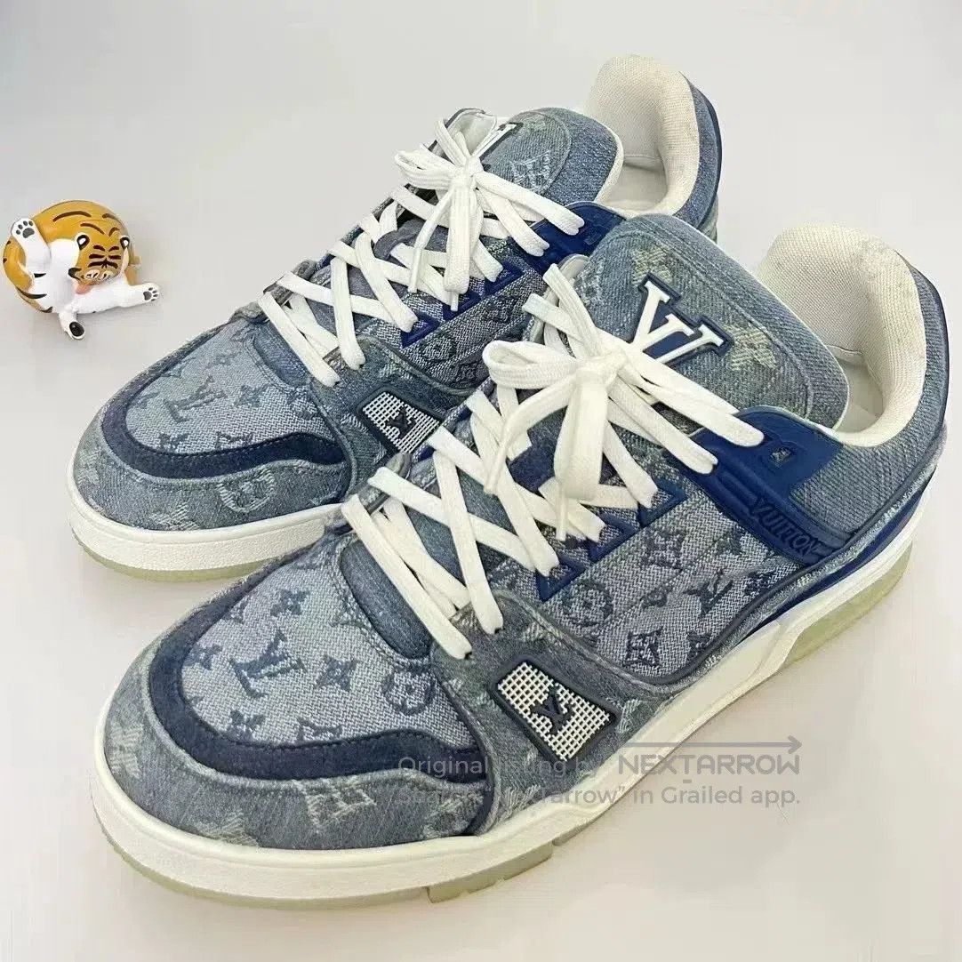 Louis Vuitton LV Trainer Denim Blue. Size US 9.5 / EU 42-43 - 1 Thumbnail