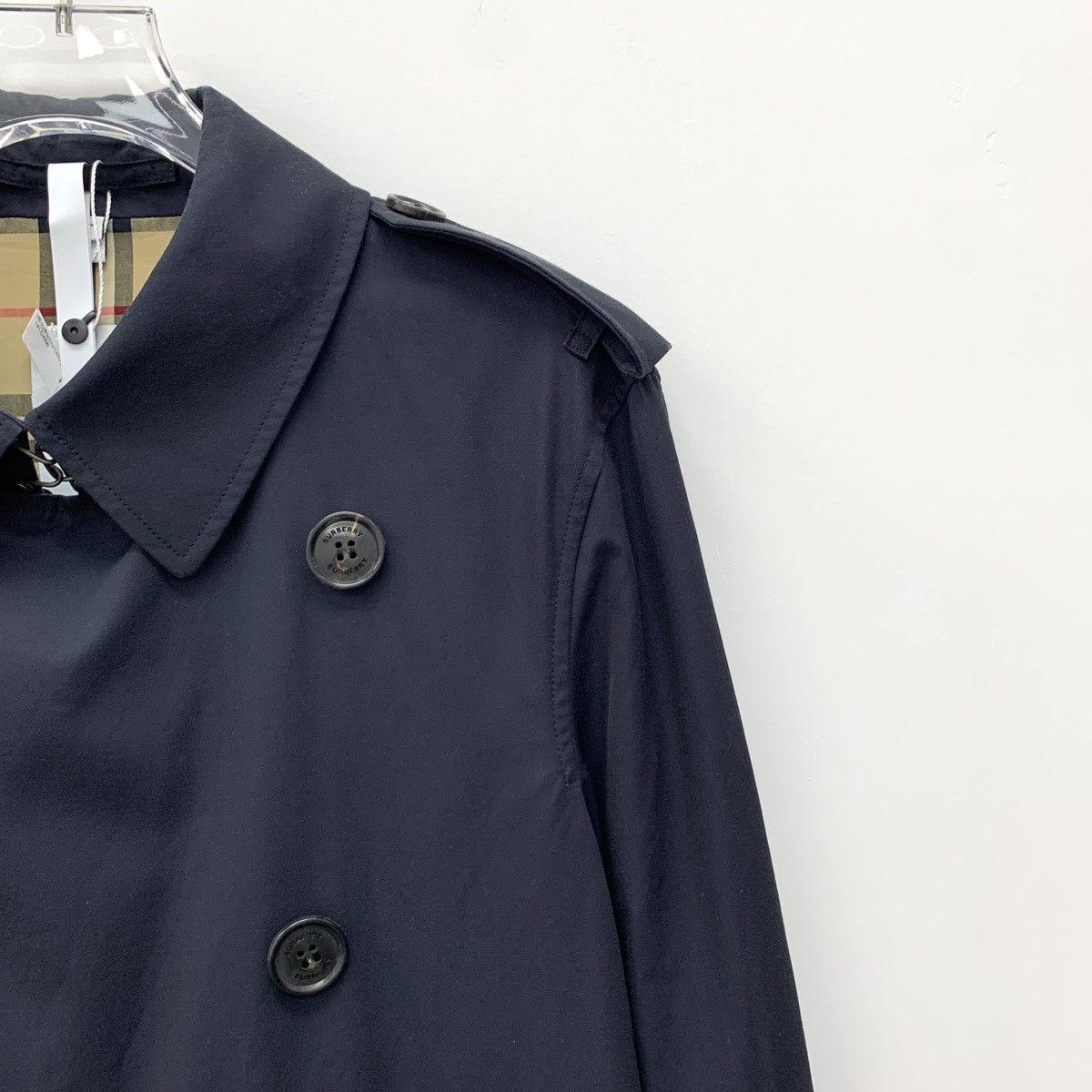 Burberry Burberry Bbr Blue Cotton Double Breasted Trench Coat Size US S / EU 44-46 / 1 - 3 Thumbnail