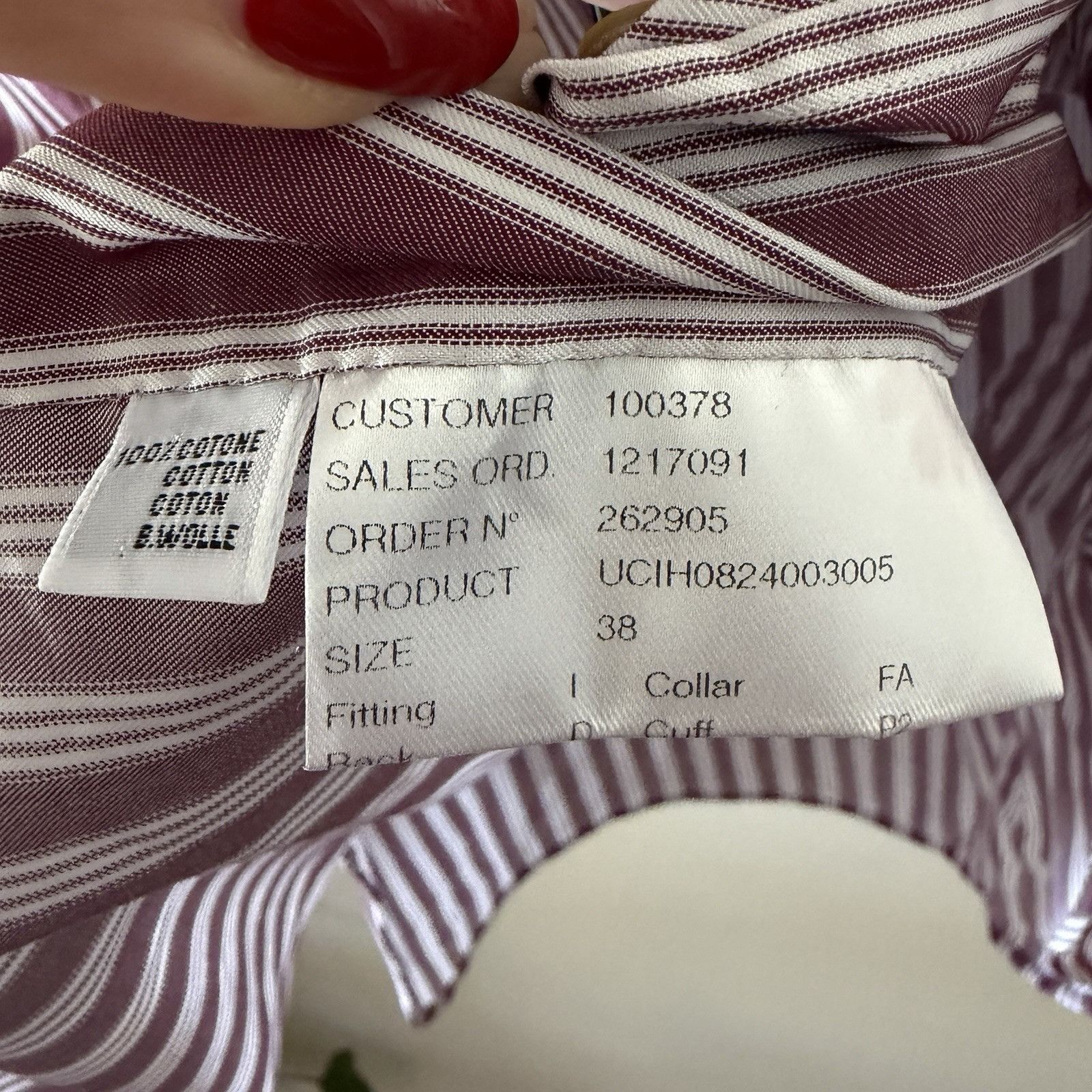 Kiton NWT Kiton Men Button Down Shirt 15/38 Made In Italy Retail $ Size US M / EU 48-50 / 2 - 6 Thumbnail