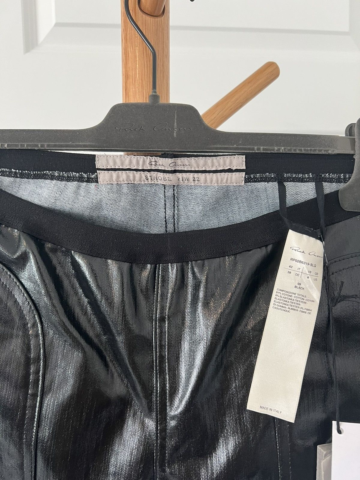 Rick Owens RICK OWENS waxed Denim Leggings Size 28" / US 6 / IT 42 - 4 Thumbnail