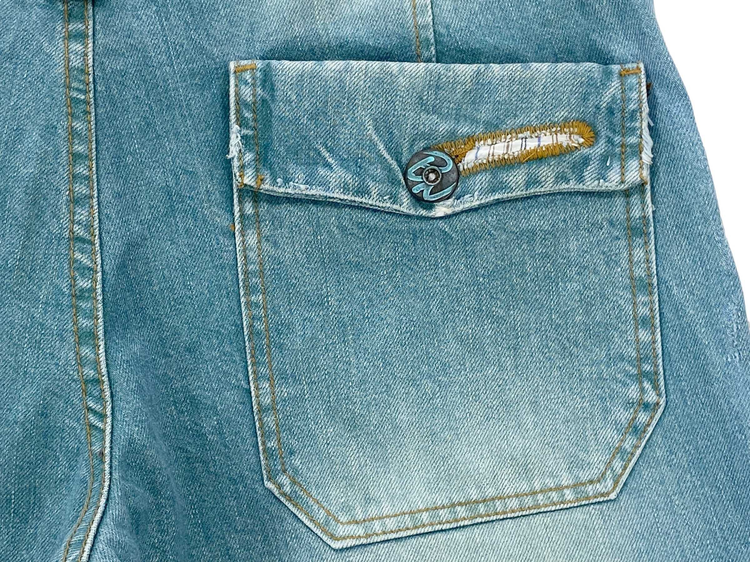 Japanese Brand Back Number Japan Cargo Short Jeans Pants Size US 31 - 8 Thumbnail