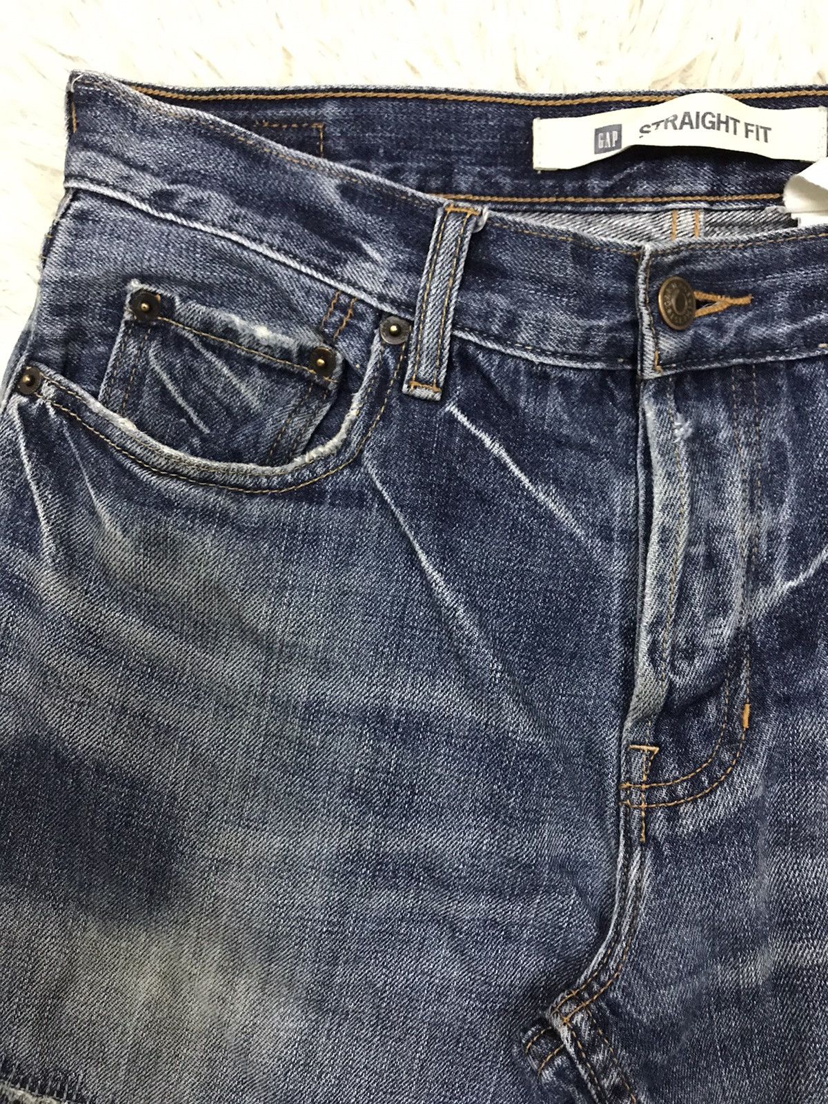 Gap Gap Patchwork Design Straight Fit Denim Jeans Size US 30 / EU 46 - 7 Thumbnail
