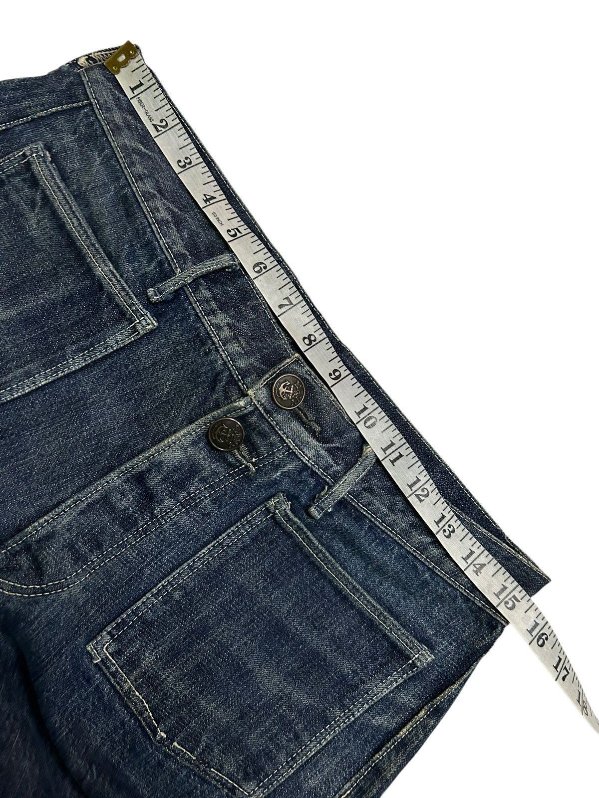 Kapital × Kapital Kountry KAPITAL FLARE SELVEDGE BUCKLE BACK DISTRESSED DENIM ☠️☠️🎌 Size US 31 - 13 Thumbnail