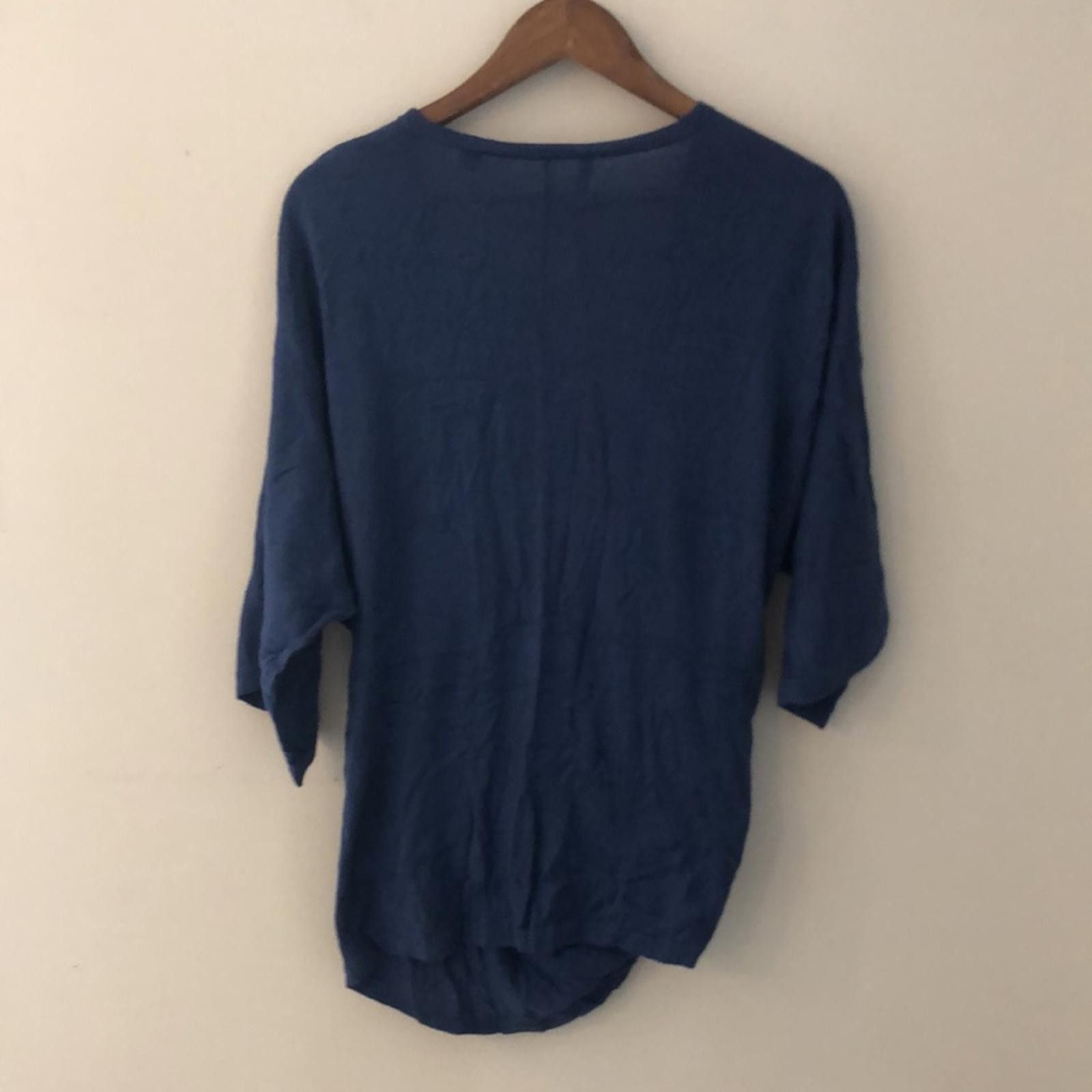 Other Cullen Blue Knit Sweater cris cross button sides SZ small Size S / US 4 / IT 40 - 3 Thumbnail