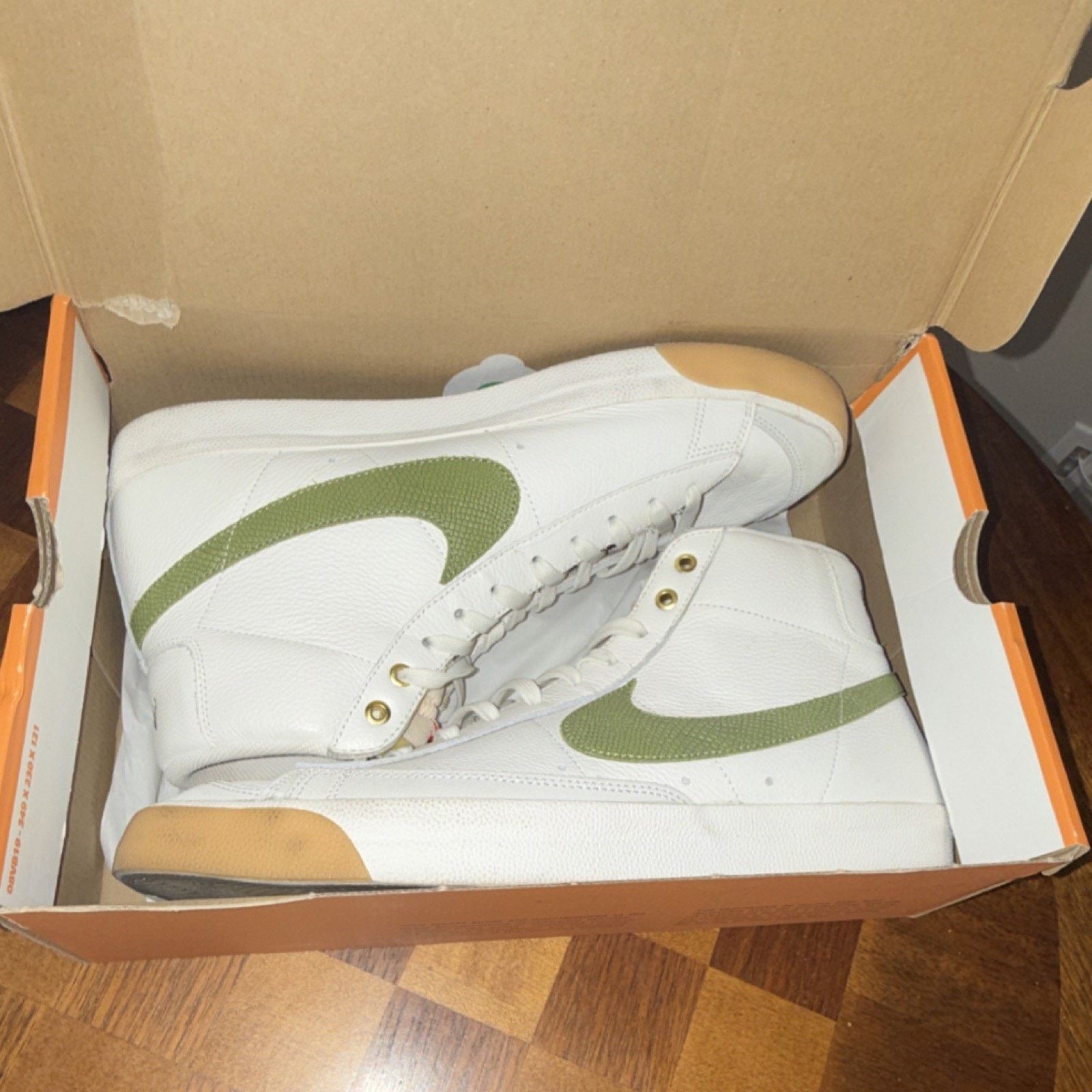 Nike Nike Blazer Mid '77 Vintage White Green Asparagus Snakeskin Size US 14 / EU 47 - 7 Thumbnail