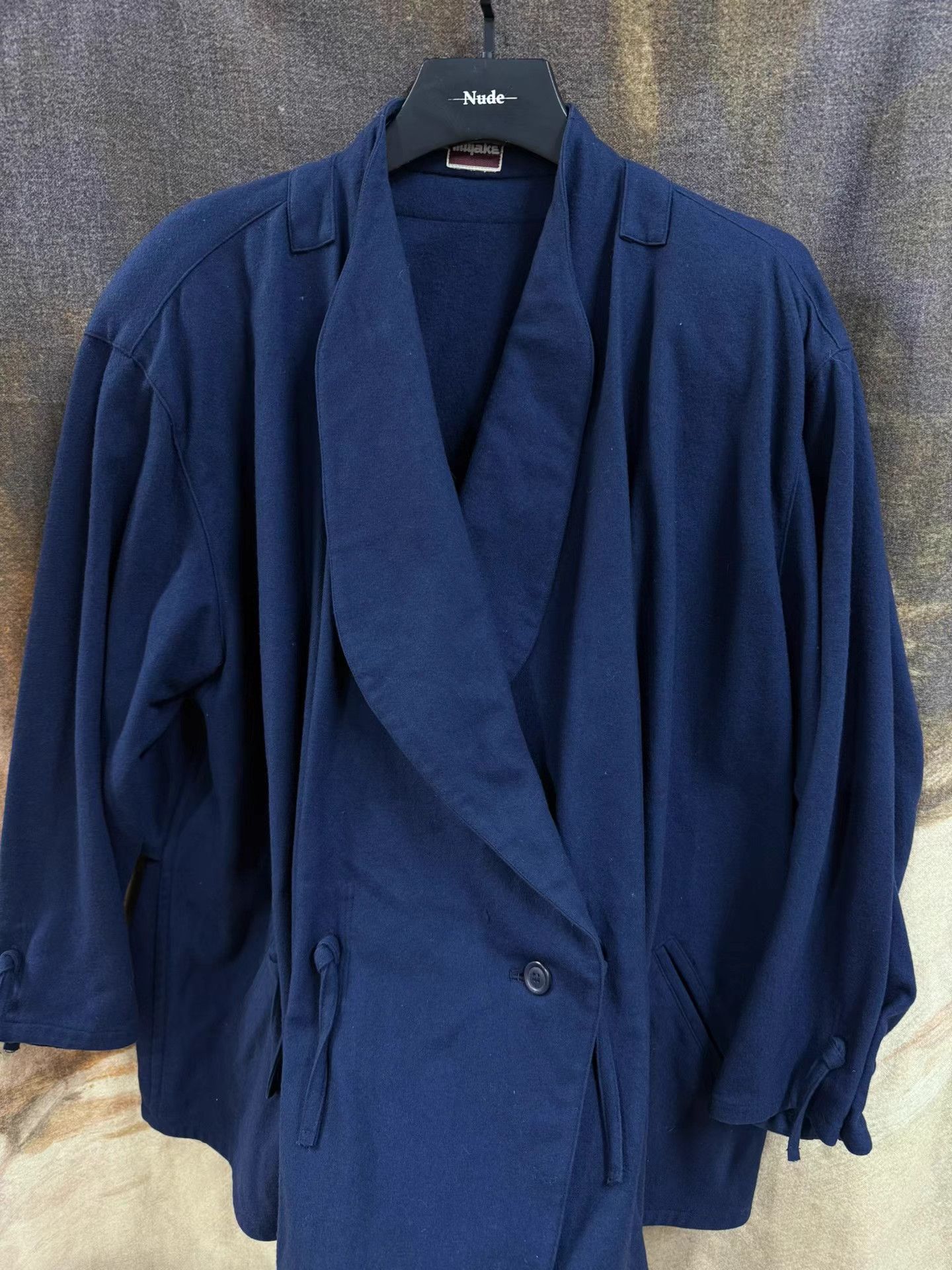 Issey Miyake Issey Miyake Multi-Pleated Drawstring Wool Coat K20 Size US L / EU 52-54 / 3 - 4 Thumbnail