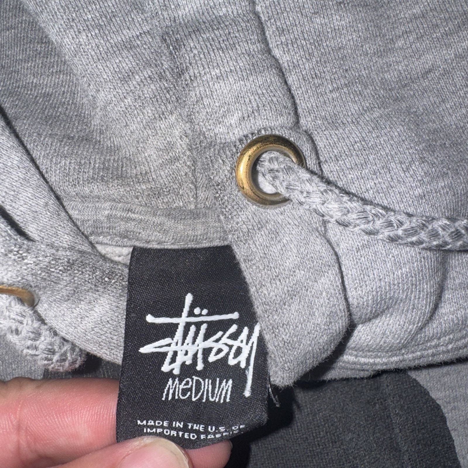 Stussy × Vintage Vintage Stussy Hoodie Grey Medium Made In USA Size US M / EU 48-50 / 2 - 8 Thumbnail