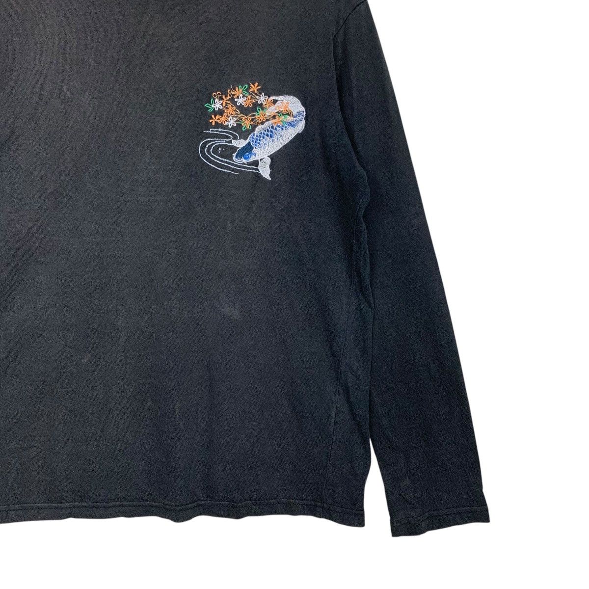 Japan Rags Vintage Japanese Traditional Sakura Koi Fish Tees #2865-C129 Size US M / EU 48-50 / 2 - 8 Thumbnail