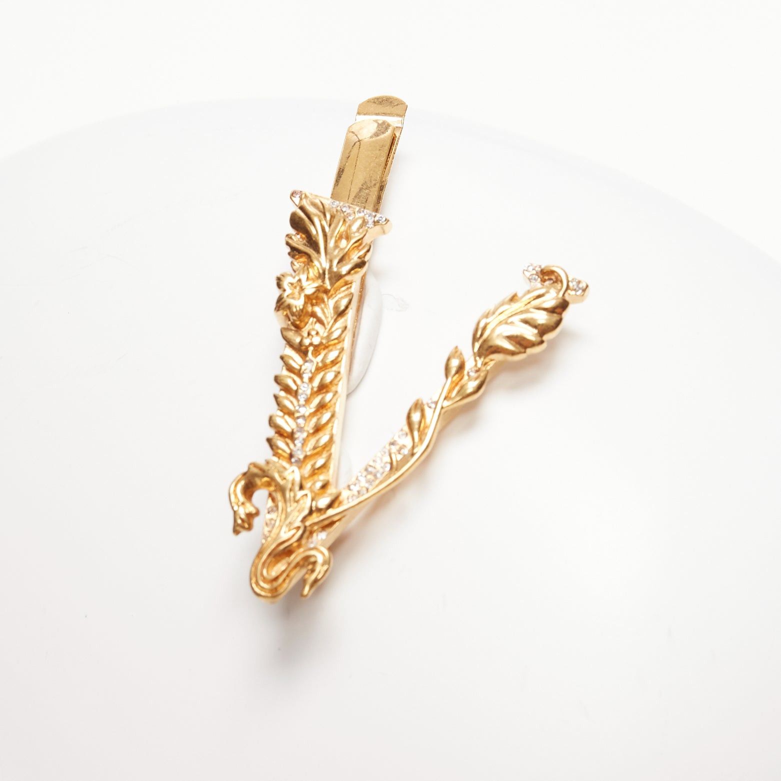 Versace Versace Ribbon Rhinestone Hairpin Hair Pick  display picture 2