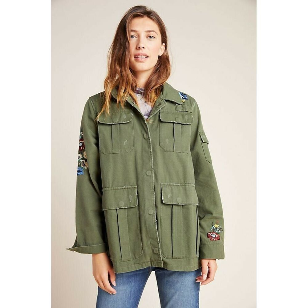 Anthropologie New Anthropologie Dolan Payton Floral Utility Jacket $180 Size XS / US 0-2 / IT 36-38 - 2 Thumbnail