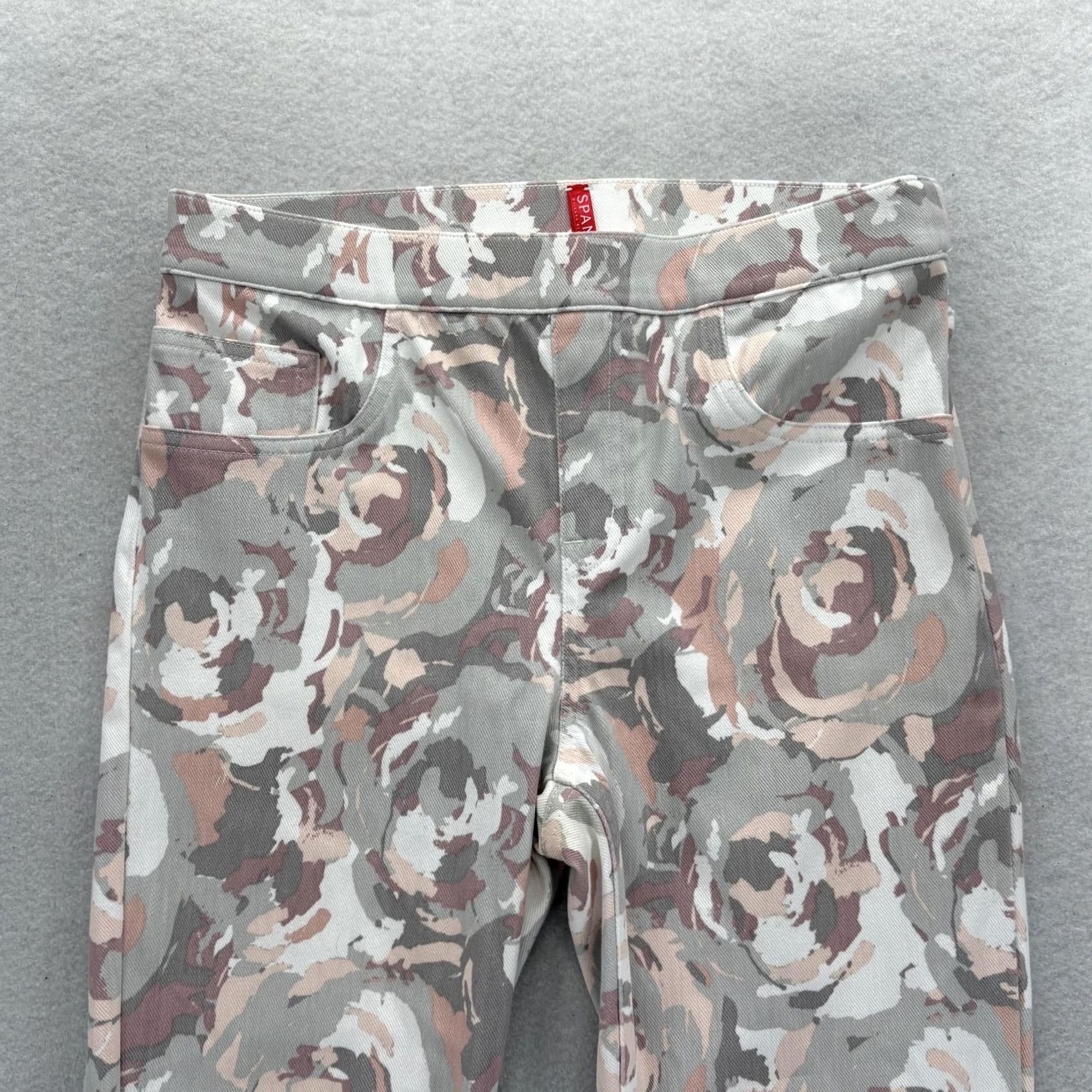 Spanx Spanx Jean-ish Ankle Leggings Womens M Medium Gray Floral Knit Denim Skinny Ankle Size 32" / US 10 / IT 46 - 2 Thumbnail