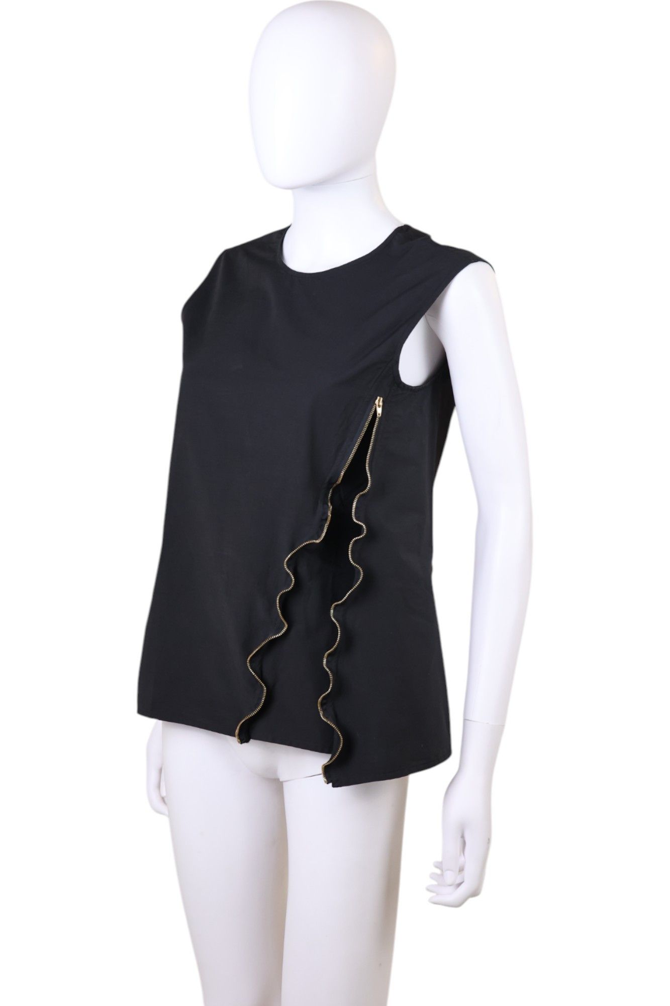 Celine × Phoebe Philo Asymmetric Zipped Sleeveless Tank Top Size M / US 6-8 / IT 42-44 - 2 Thumbnail