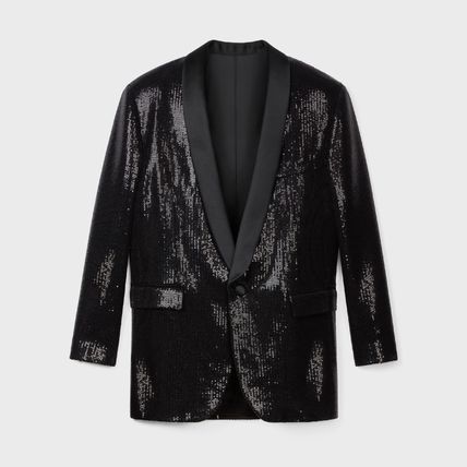 Celine o1w1db10125 2V27J029R Kim Tux Jacket in Black Size XXS / US 00 / IT 34 - 1 Thumbnail
