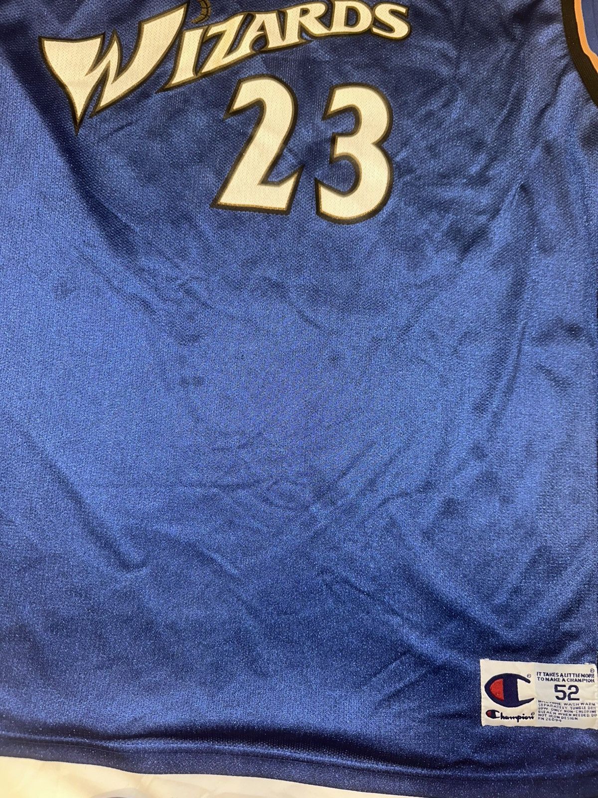 Champion × NBA MICHAEL JORDAN WIZARDS #23 NBA CHAMPION Blue Jersey Sz.XXL Size US XXL / EU 58 / 5 - 3 Thumbnail