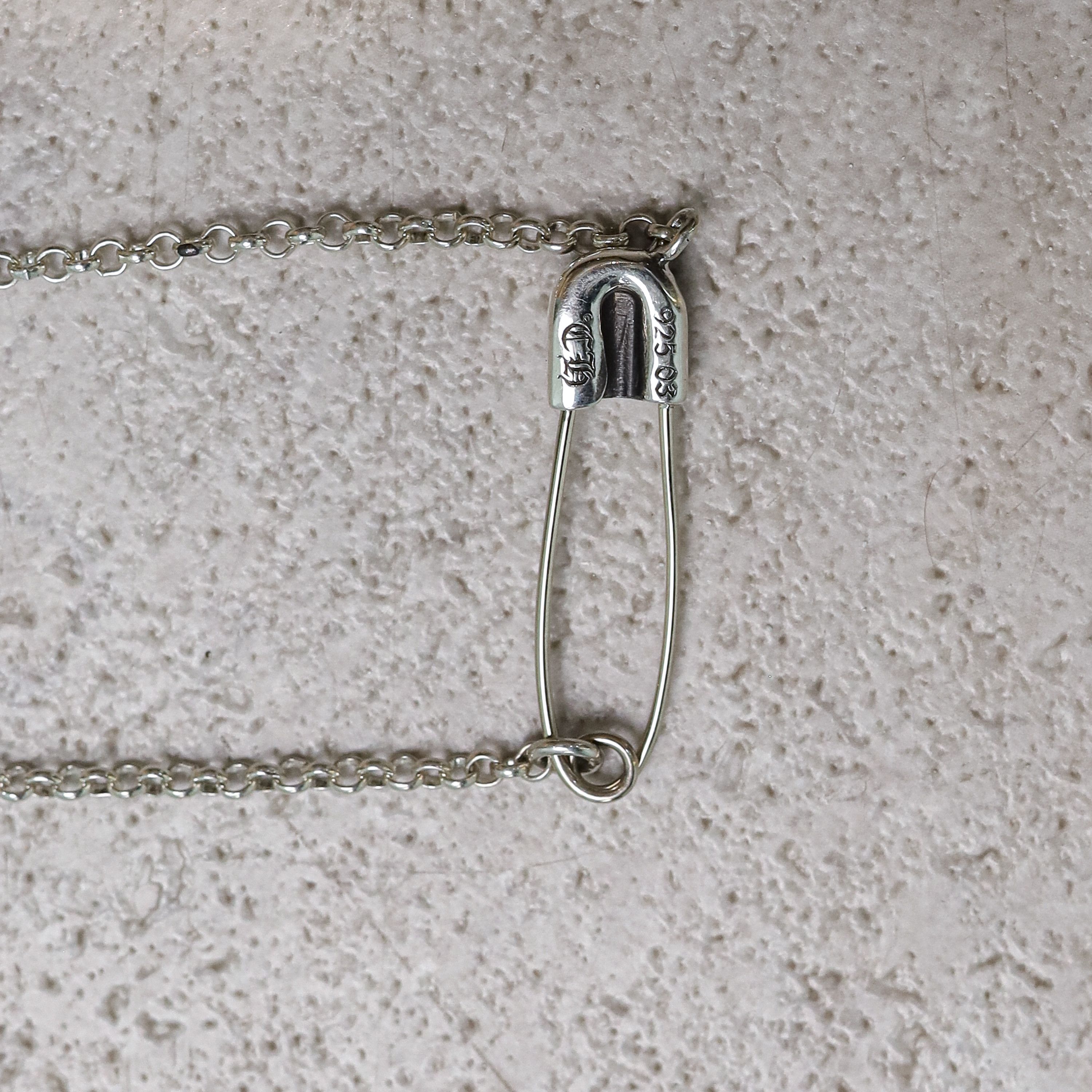 Chrome Hearts CHROME HEARTS DIAMOND Safety Pin Necklace SILVER Size ONE SIZE - 9 Thumbnail