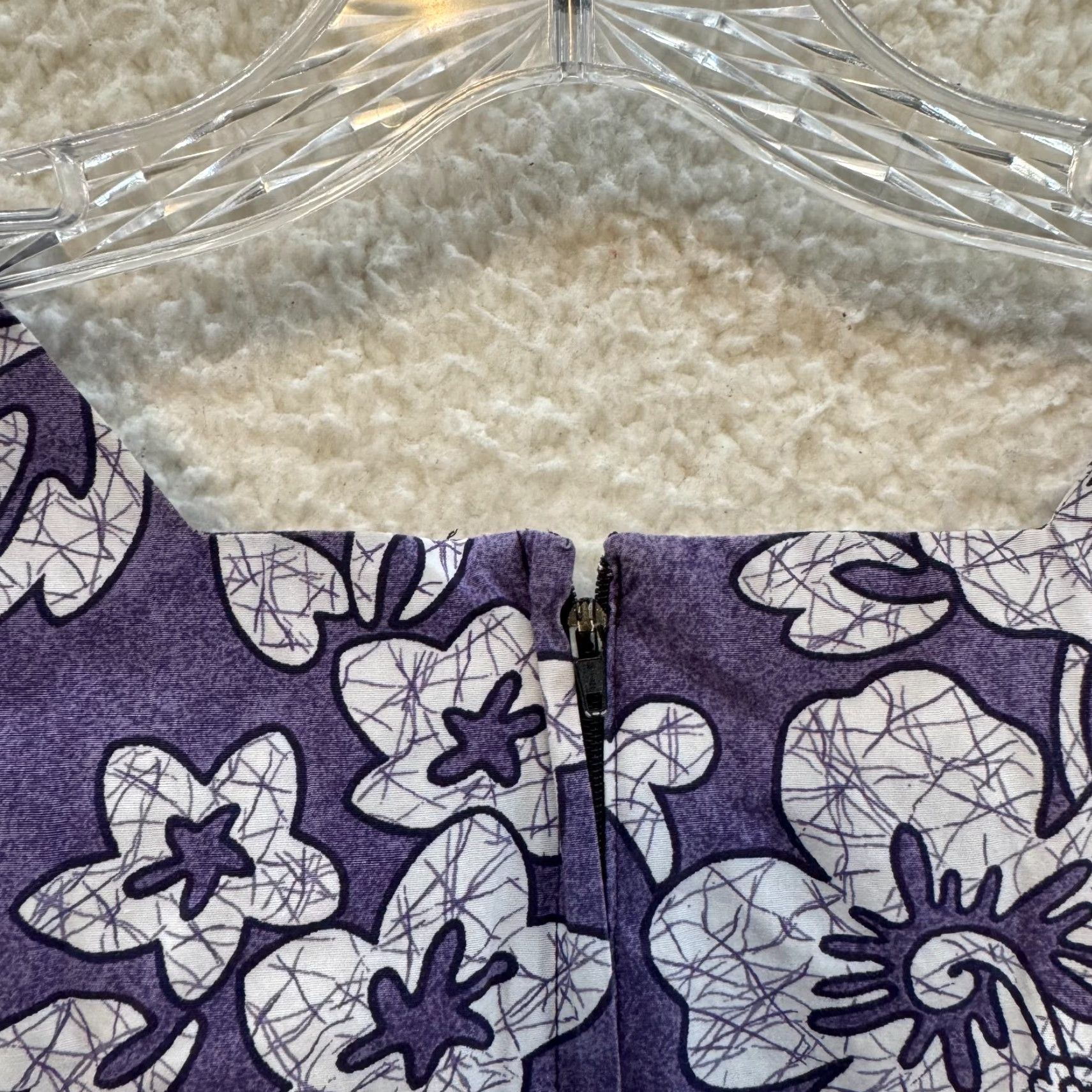 Vintage VINTAGE 90s Hawaiian Mini Dress M Purple Hibiscus Floral Tropical Coconut Women's S/ M Casual Cotton Sportswear Beach Size M / US 6-8 / IT 42-44 - 4 Thumbnail