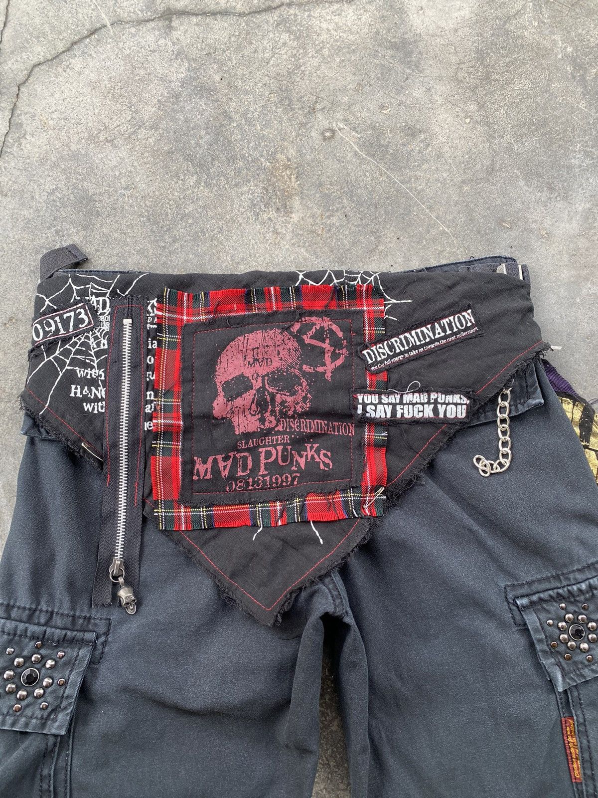 Vintage Vintage Too Fast To Live Too Young To Die x Mad punk Pants Size US 31 - 4 Thumbnail