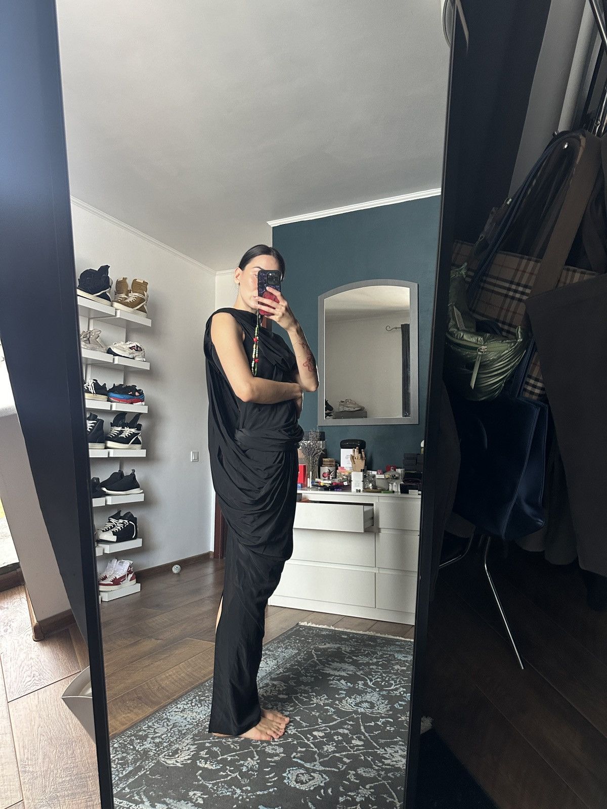 Rick Owens Rick Owens Sisyphus FW18 Drapped Maxi Dress Size S / US 4 / IT 40 - 13 Thumbnail