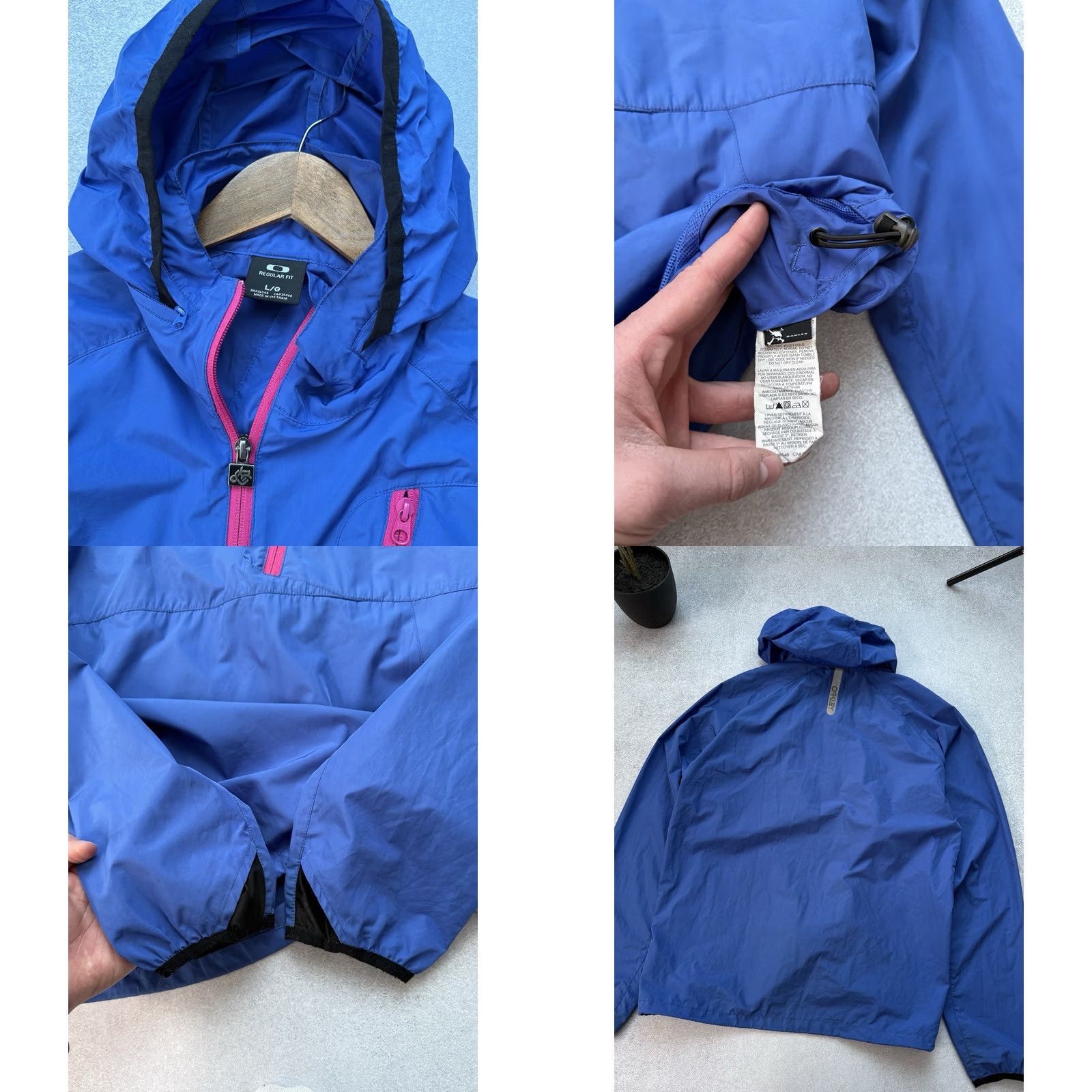 Oakley Oakley Windbreaker Light Jacket Anorak Outdoor Style Gorpcore Blue Men’s Size L Size US L / EU 52-54 / 3 - 8 Thumbnail