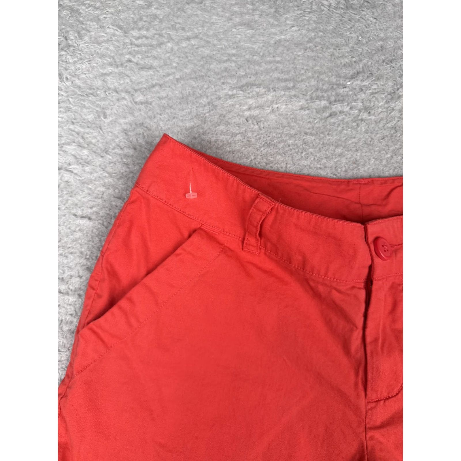Vintage Columbia Shorts Womens 8 Red Chino Twill Cotton Flat Front Hiking Casual Travel Size 30" / US 8 / IT 44 - 4 Thumbnail