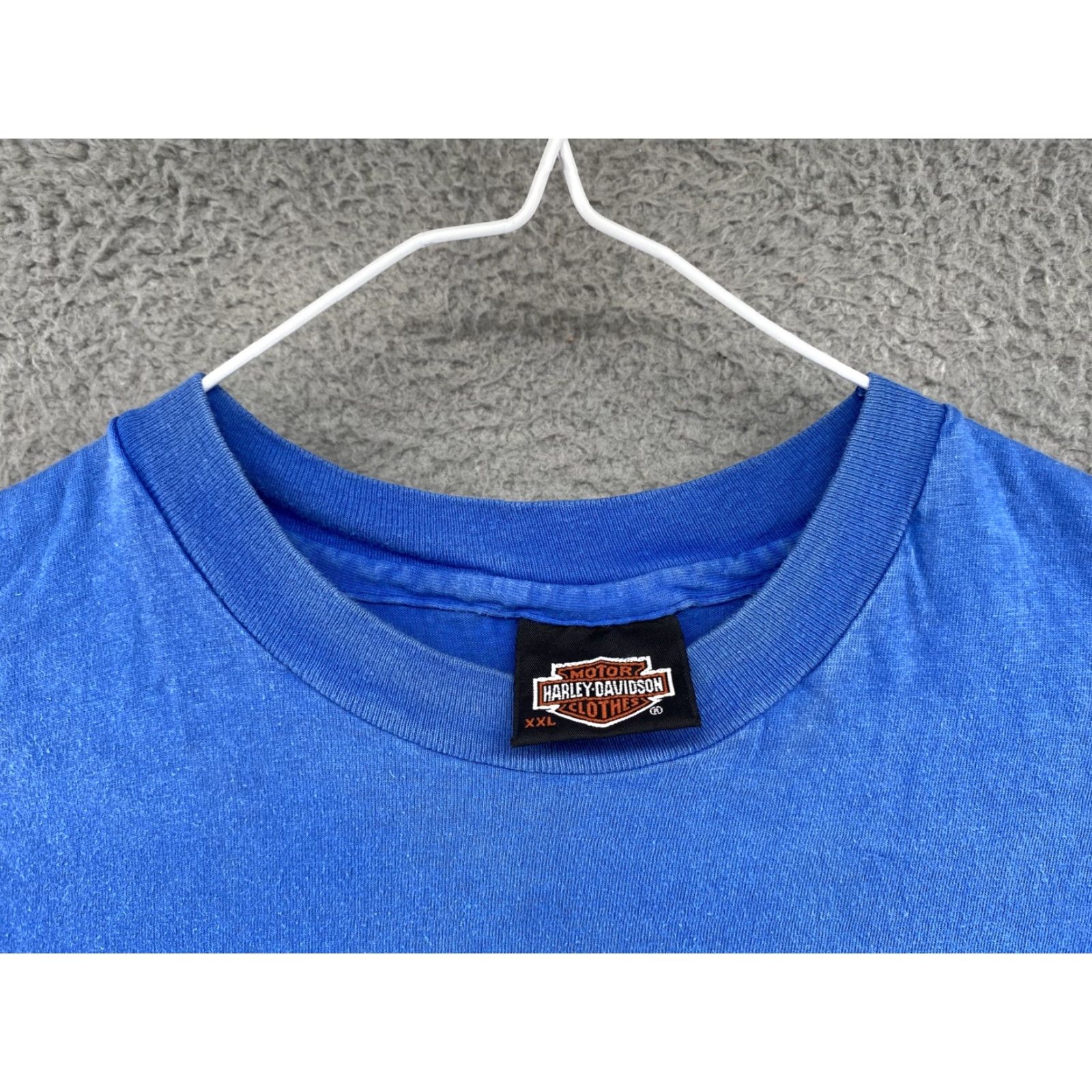 Harley Davidson VINTAGE Harley-Davidson HOG 1991 Wisconsin State Single Stitch Shirt 2XL Blue Mens Womens Unisex Adults 90s Graphic Print T-ShirtCrew Neck Size US XXL / EU 58 / 5 - 4 Thumbnail