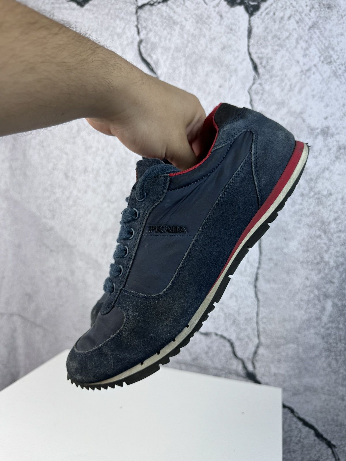 Prada Prada Suede Leather sneakers shoes Designer Luxury Rare Size US 6 / EU 39 - 3 Thumbnail