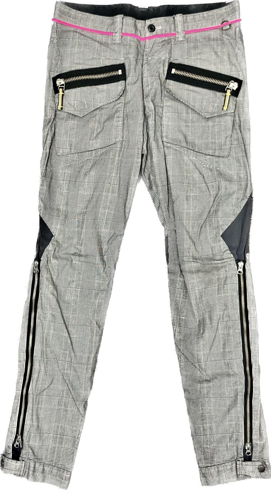 PPFM PPFM y2k 00s Unusual eccentric slacks+cargo+bondage pants Size US 33 - 2 Thumbnail