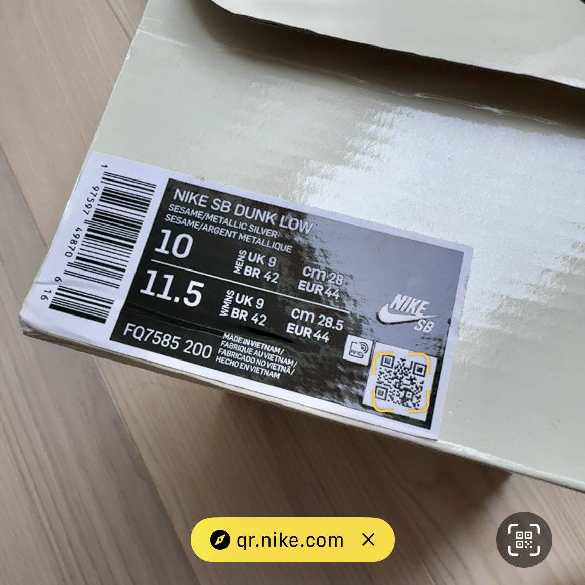Nike Nike SB Dunk Low Escargot Size US 10.5 / EU 43-44 - 8 Thumbnail