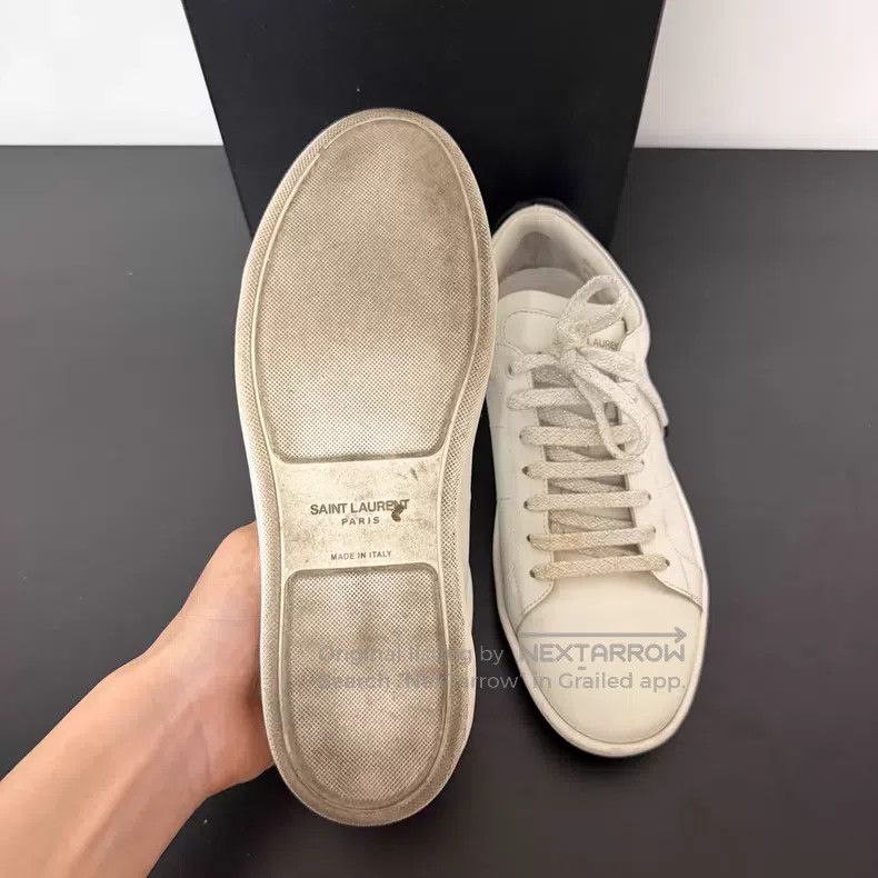 Saint Laurent Paris Saint Laurent Paris Blue and Red Lip White Shoes i Size US 7 / EU 40 - 3 Thumbnail